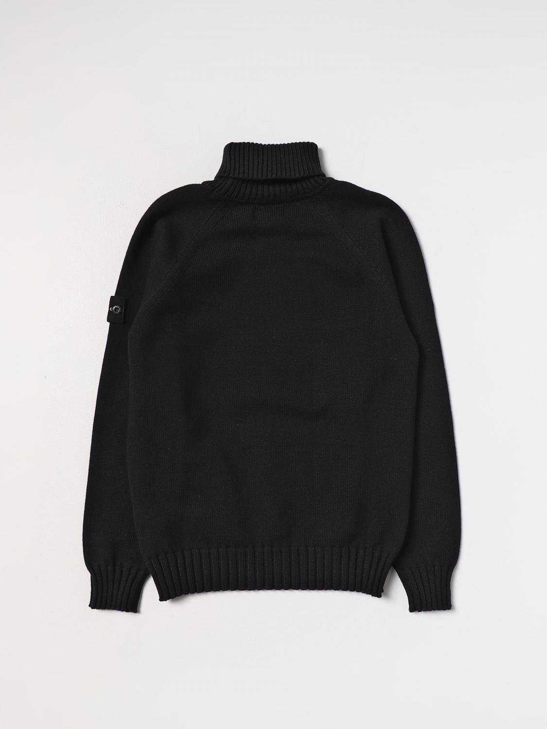 STONE ISLAND JUNIOR PULLOVER: Pullover kinder Stone Island Junior, Schwarz - Img 2