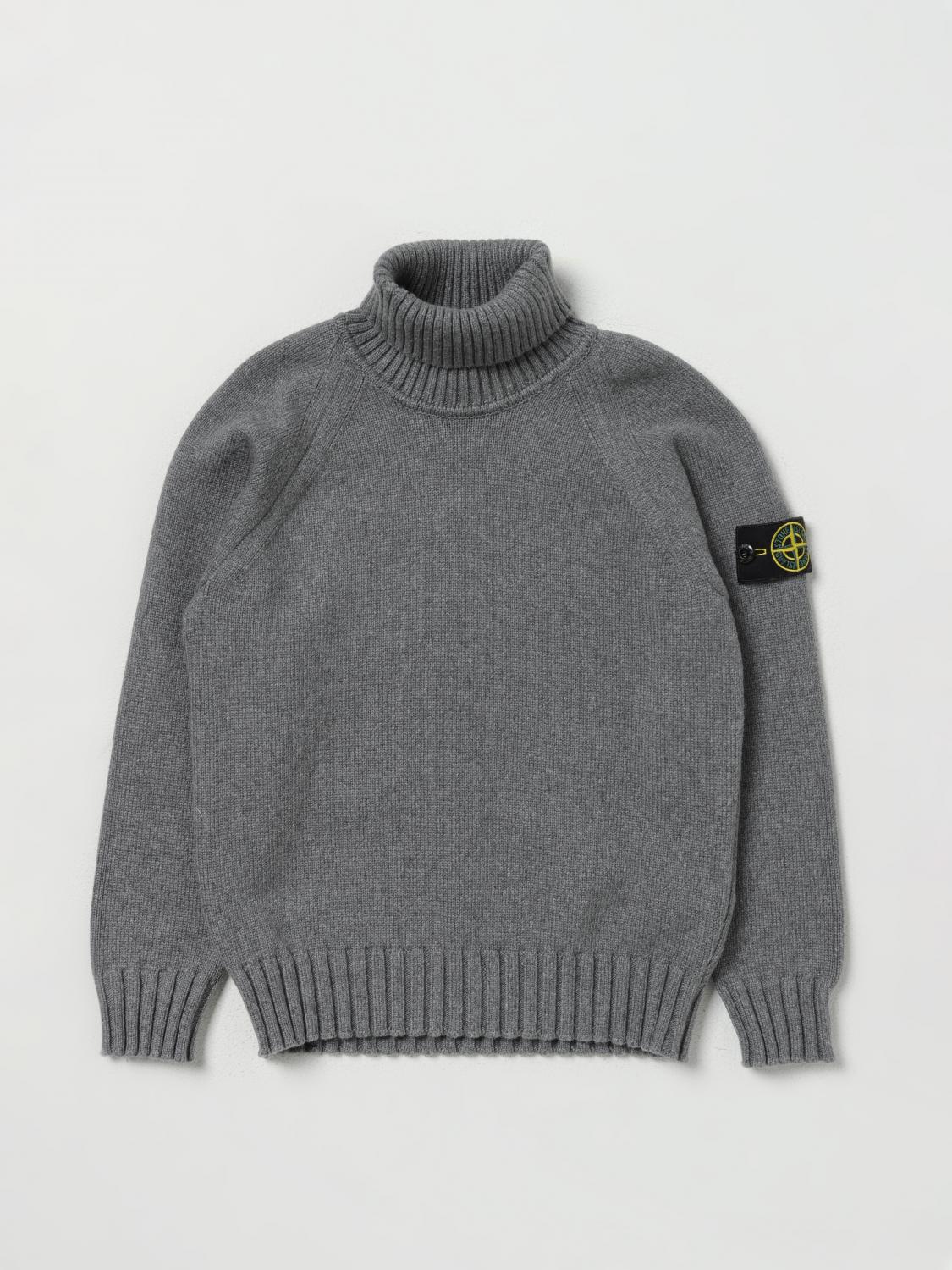 STONE ISLAND JUNIOR PULLOVER: Pullover kinder Stone Island Junior, Grau - Img 1