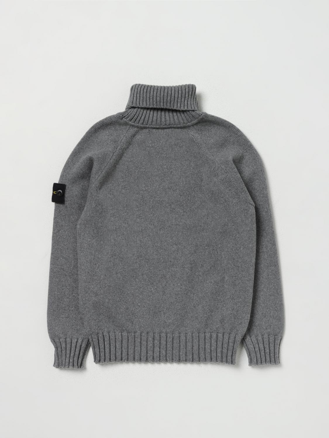 STONE ISLAND JUNIOR PULLOVER: Pullover kinder Stone Island Junior, Grau - Img 2