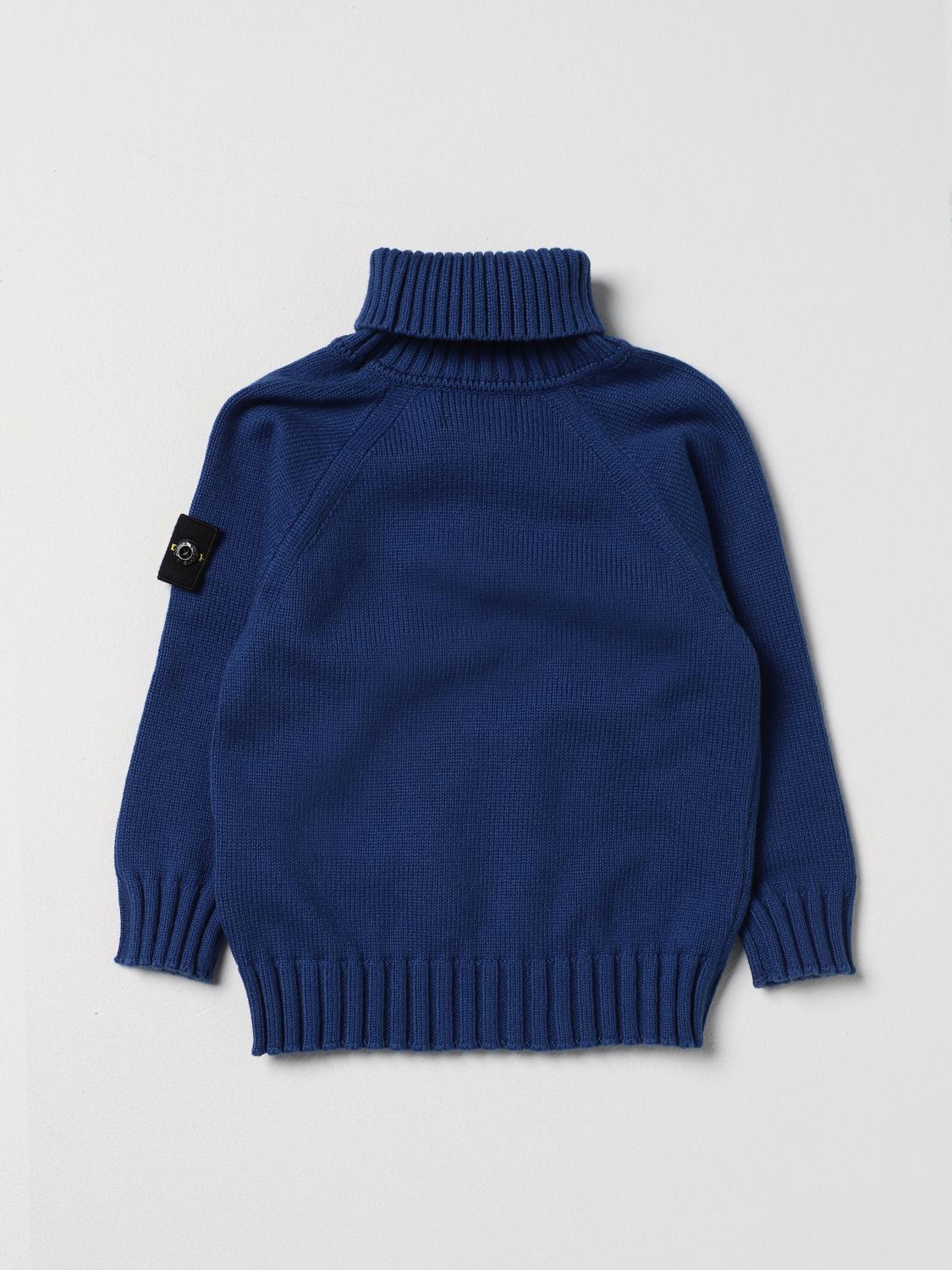 STONE ISLAND JUNIOR PULLOVER: Pullover kinder Stone Island Junior, Blau 1 - Img 2