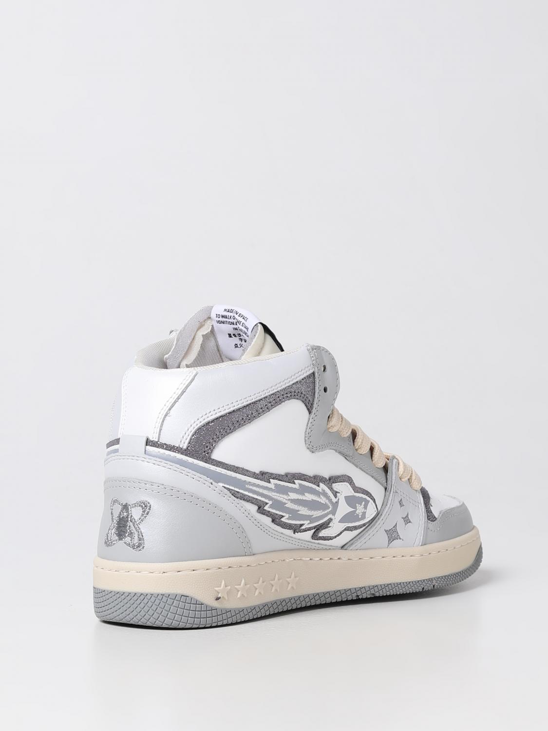 ENTERPRISE JAPAN SNEAKERS: Sneakers Rocket Enterprise Japan in pelle e glitter, Grigio - Img 3
