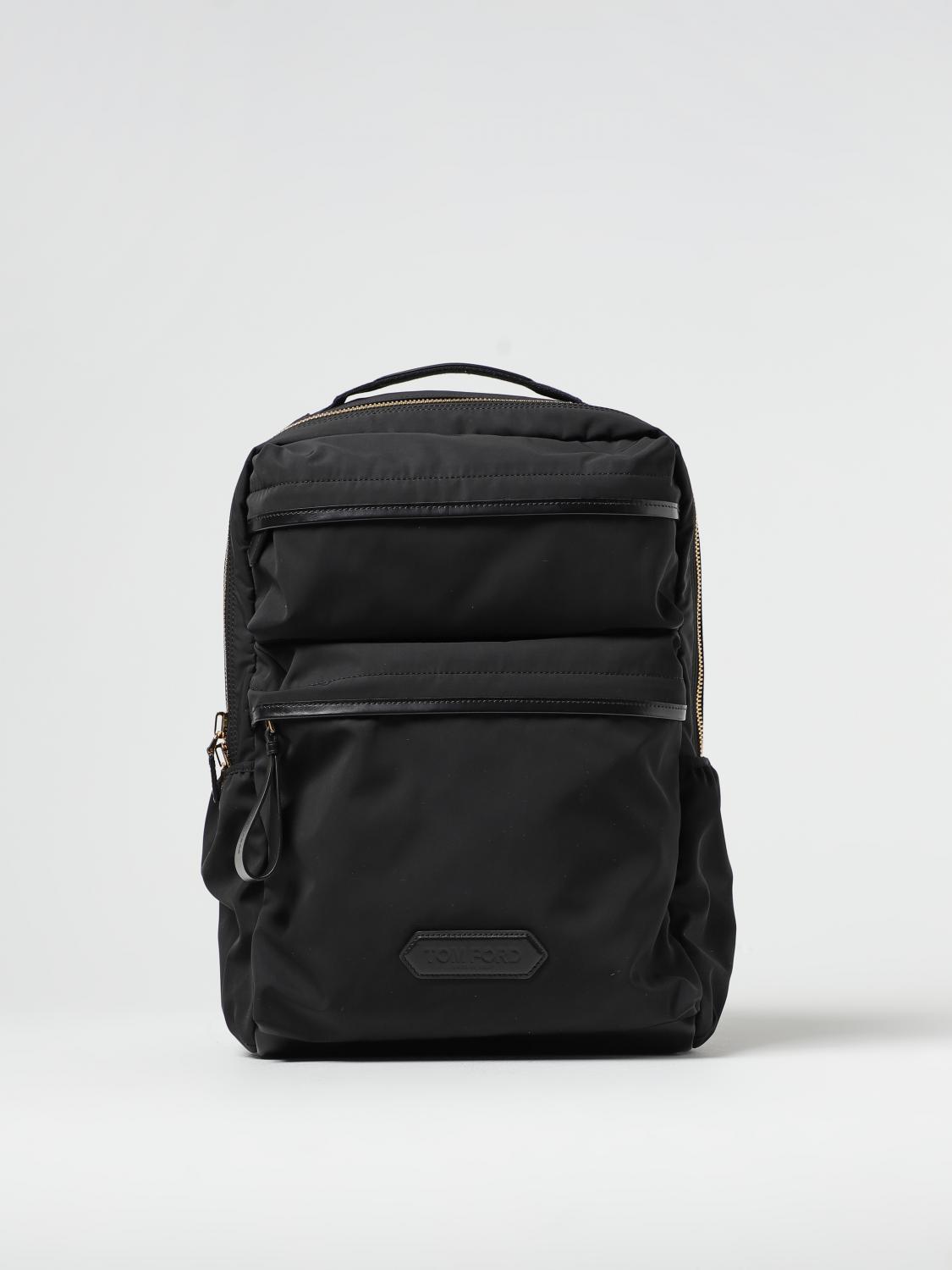 TOM FORD: backpack in recycled nylon and leather Black Tom
