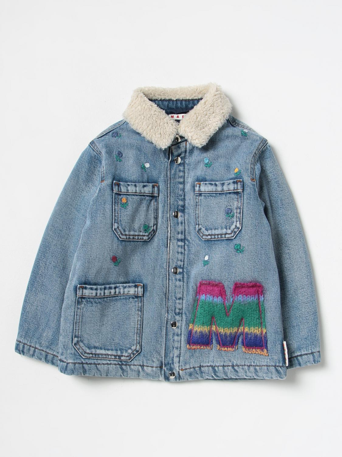 MARNI CHAQUETA: Abrigo niños Marni, Azul Oscuro - Img 1