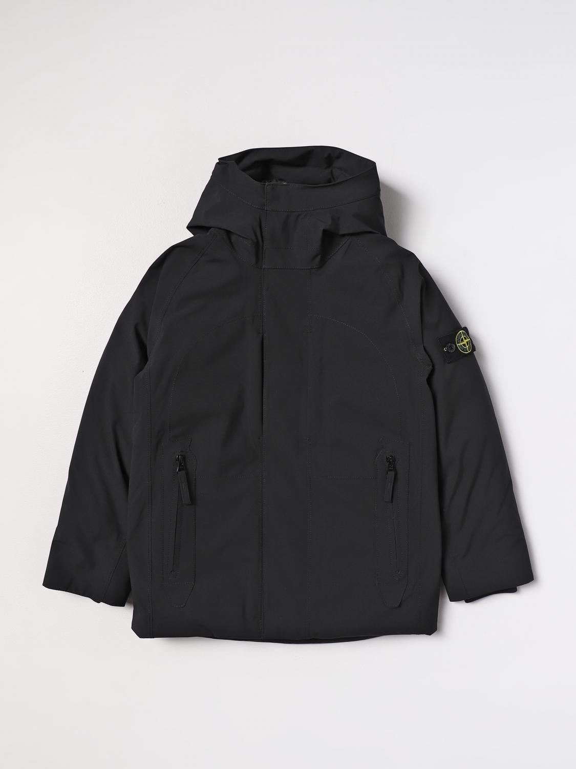 STONE ISLAND JUNIOR CHAQUETA: Abrigo niños Stone Island Junior, Negro - Img 1