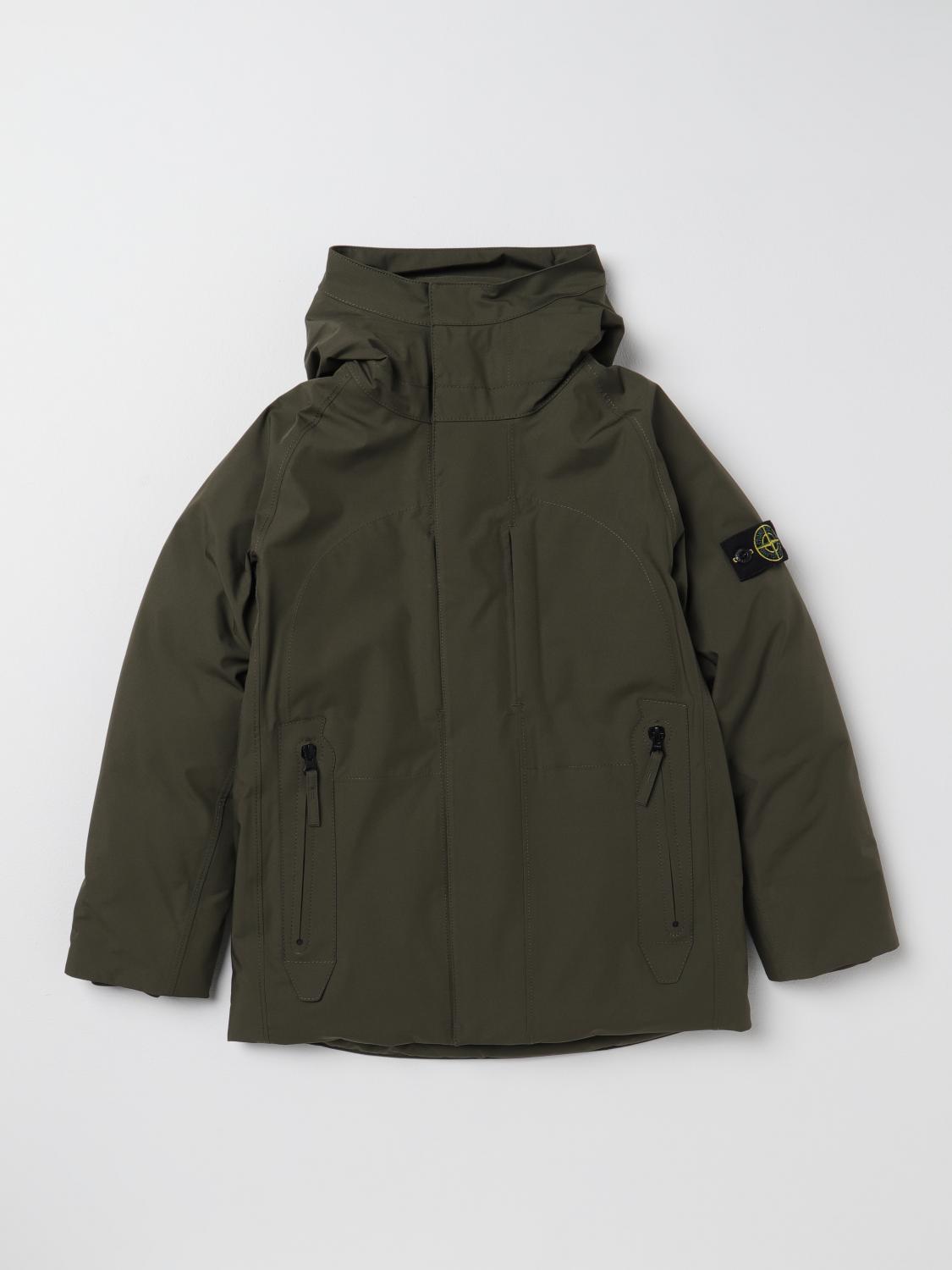 STONE ISLAND JUNIOR ジャケット: コート ボーイ Stone Island Junior, オリーブ - Img 1