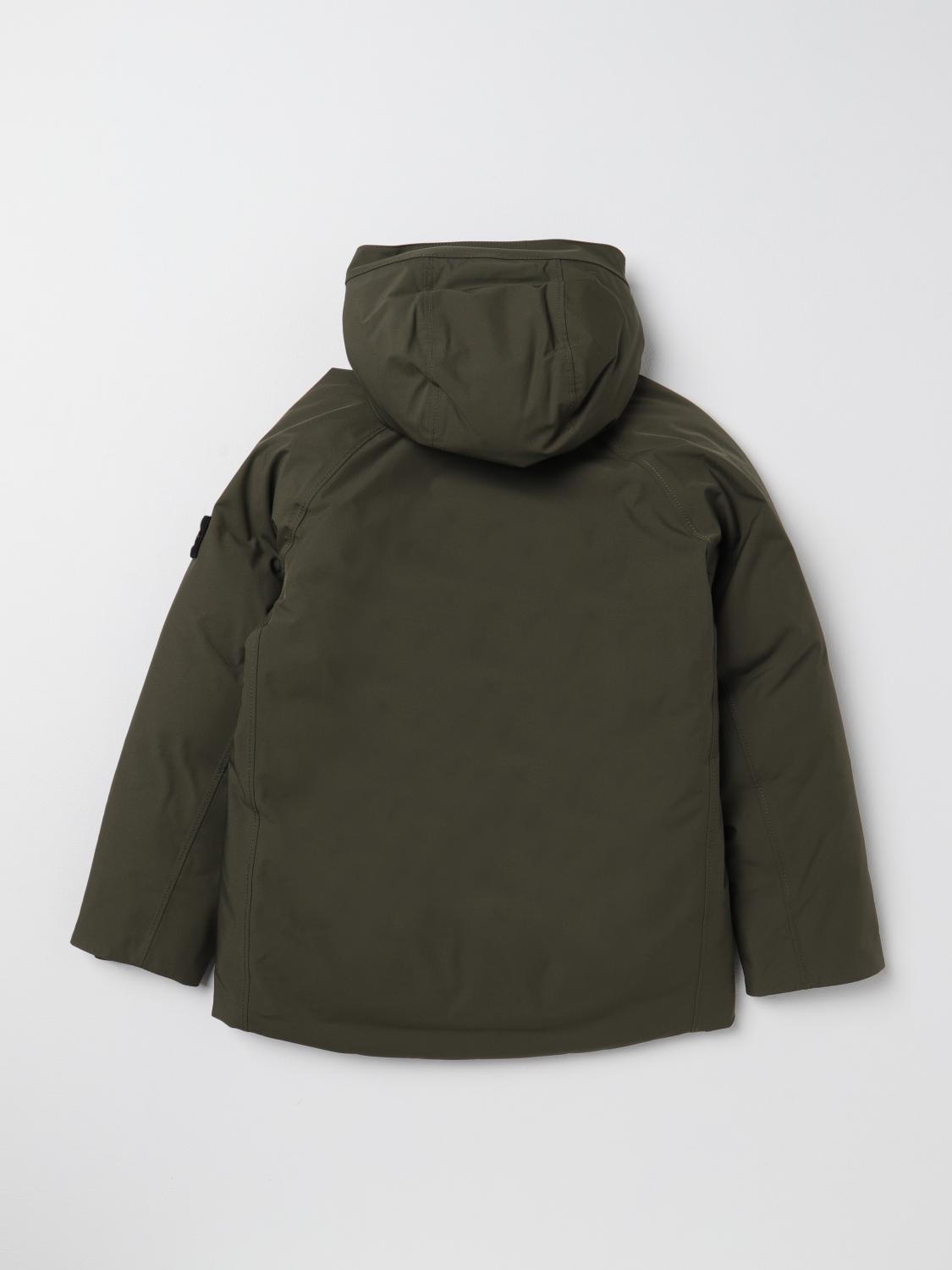 STONE ISLAND JUNIOR ジャケット: コート ボーイ Stone Island Junior, オリーブ - Img 2