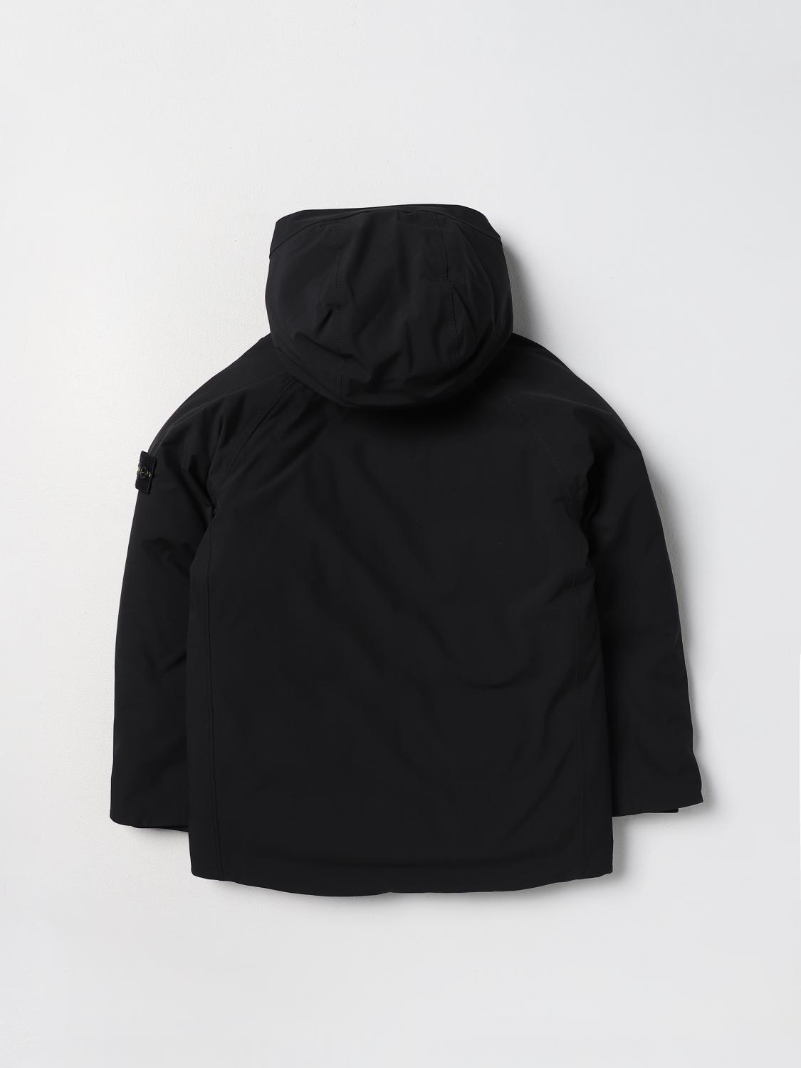 STONE ISLAND JUNIOR JACKET: Coat kids Stone Island Junior, Black 1 - Img 2