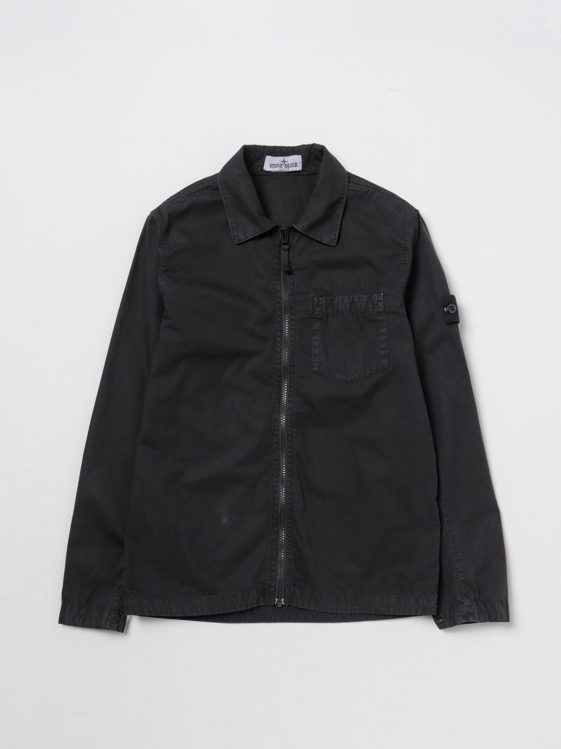 STONE ISLAND JUNIOR HEMD: Hemd kinder Stone Island Junior, Schwarz - Img 1