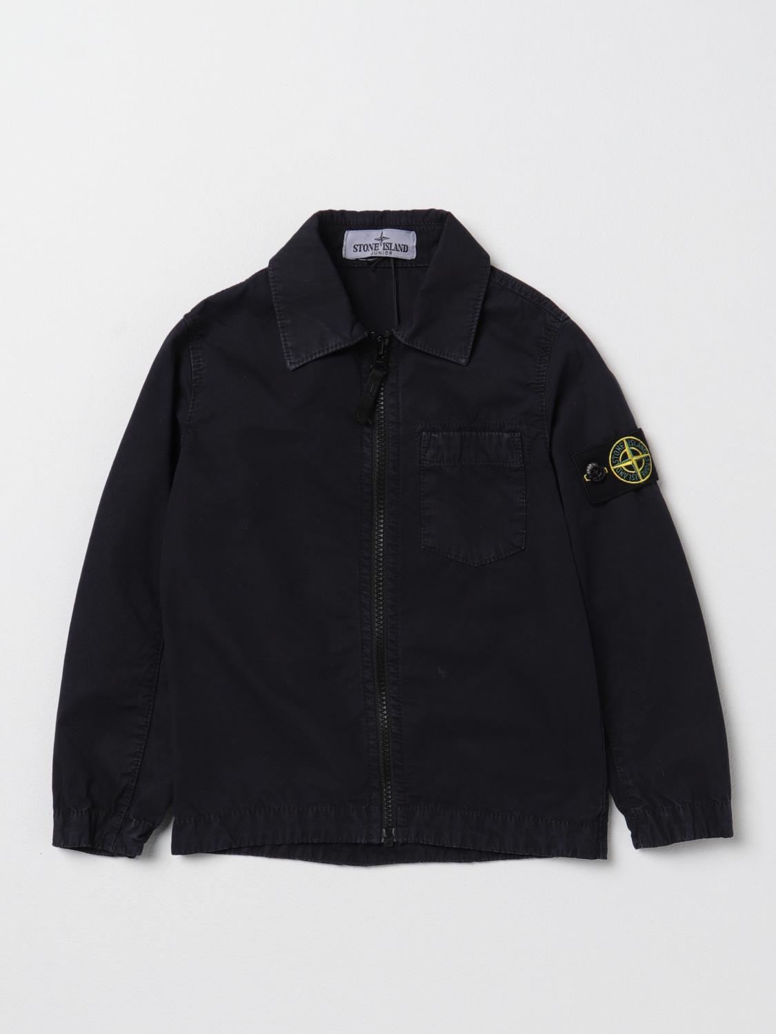 STONE ISLAND JUNIOR CAMISA: Camisa niños Stone Island Junior, Azul Oscuro - Img 1