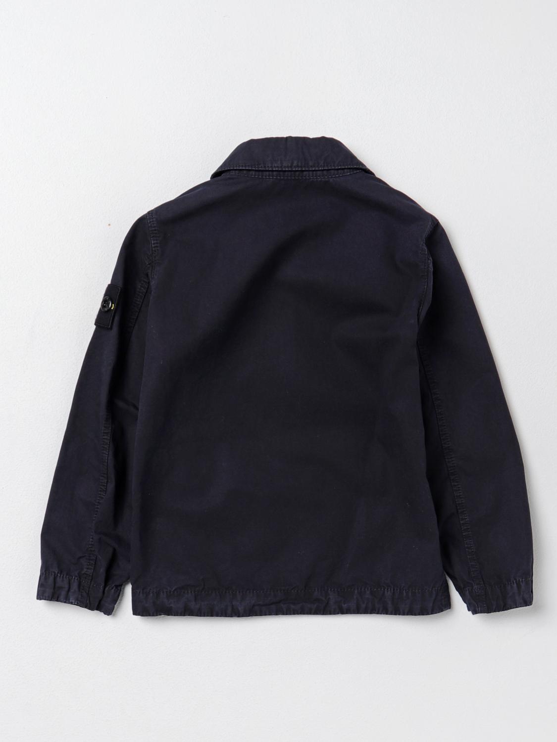 STONE ISLAND JUNIOR CAMISA: Camisa niños Stone Island Junior, Azul Oscuro - Img 2