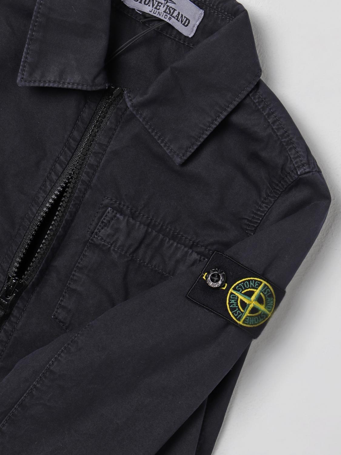 STONE ISLAND JUNIOR CAMISA: Camisa niños Stone Island Junior, Azul Oscuro - Img 3