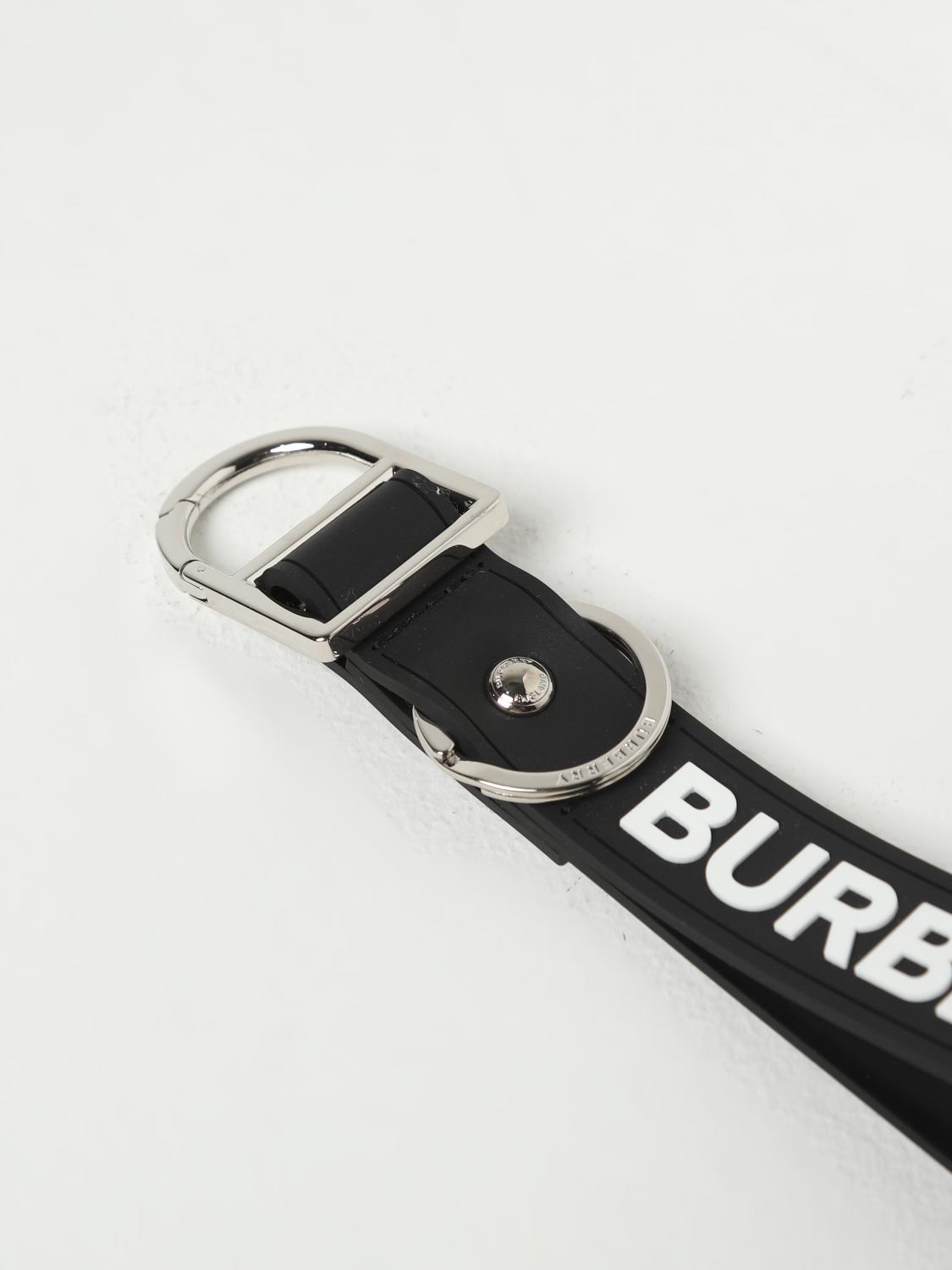 Burberry silicone keychain with contrasting logo - Black | 8069833