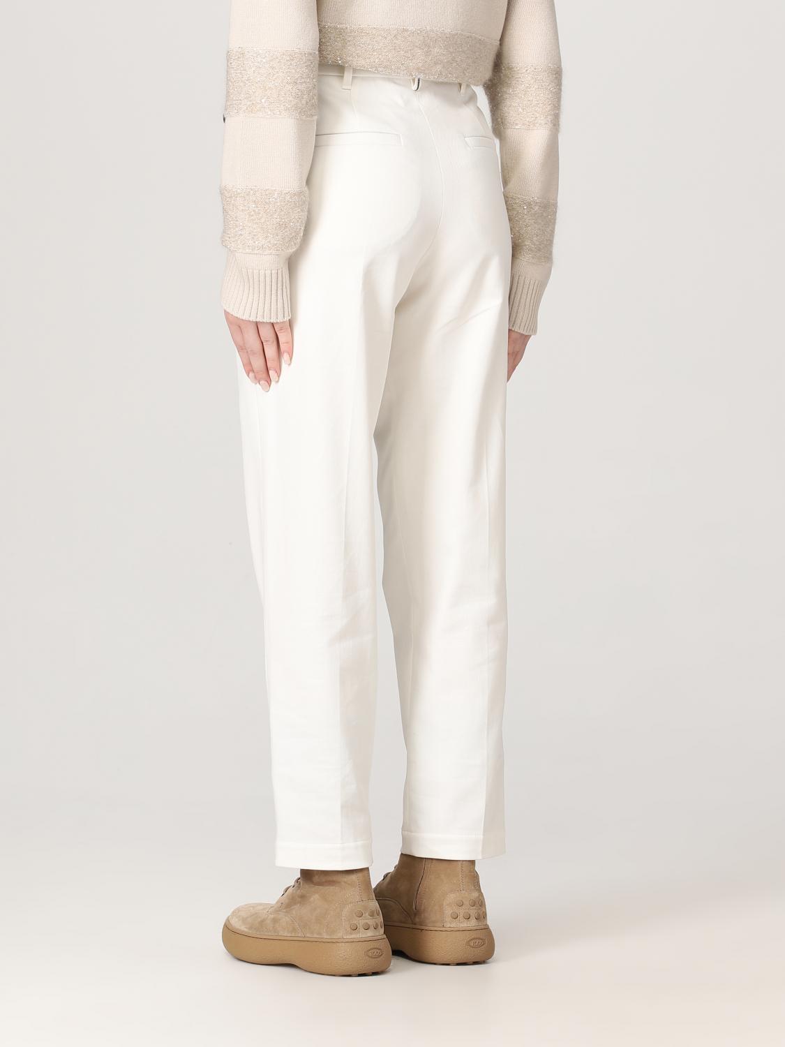 BRUNELLO CUCINELLI PANTS: Brunello Cucinelli pants in stretch cotton cover, White - Img 3