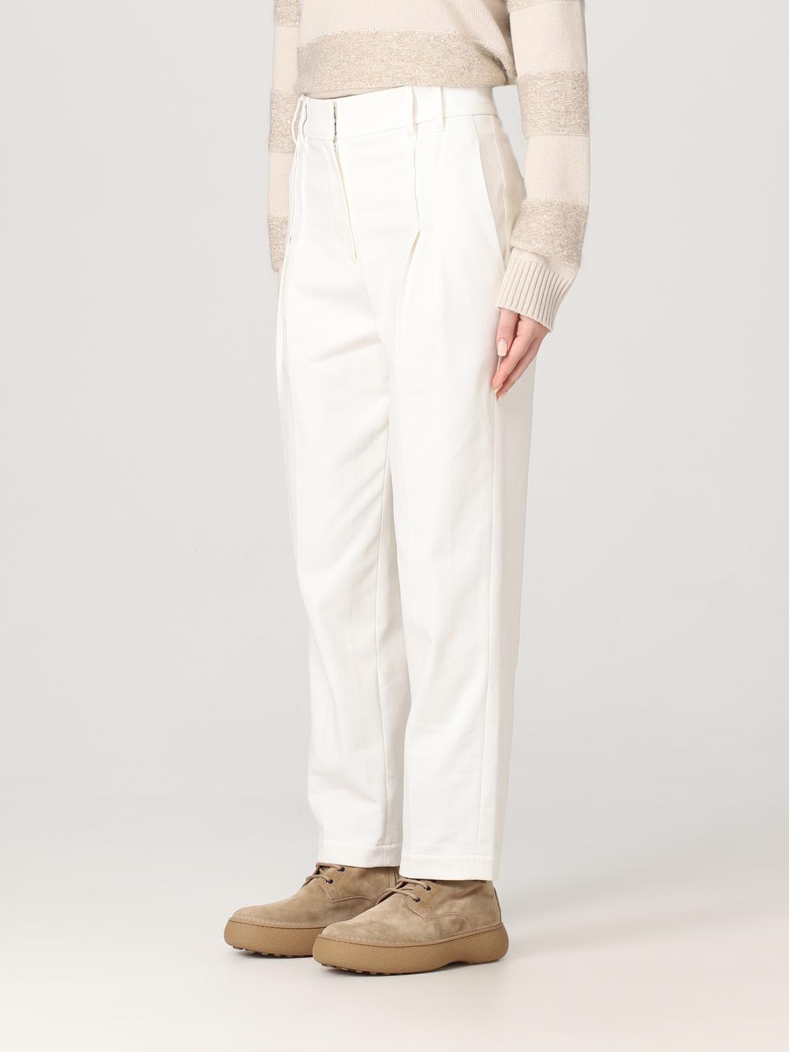BRUNELLO CUCINELLI PANTS: Brunello Cucinelli pants in stretch cotton cover, White - Img 4