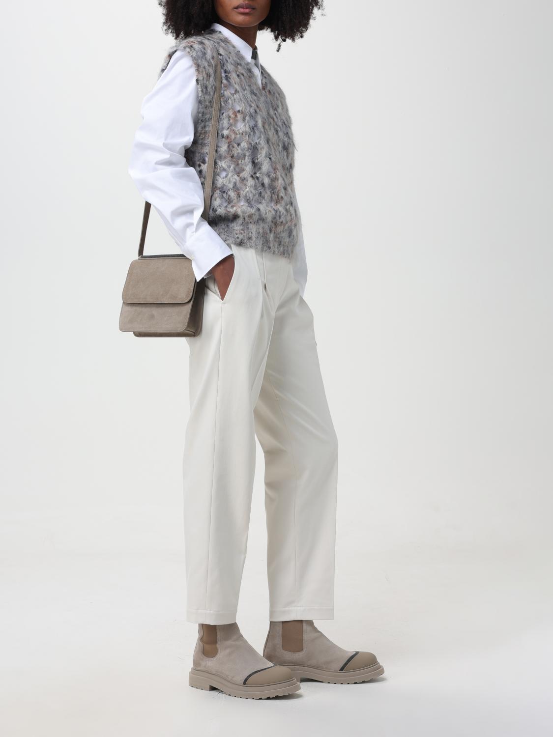 BRUNELLO CUCINELLI HOSE: Hose damen Brunello Cucinelli, Weiss 1 - Img 2