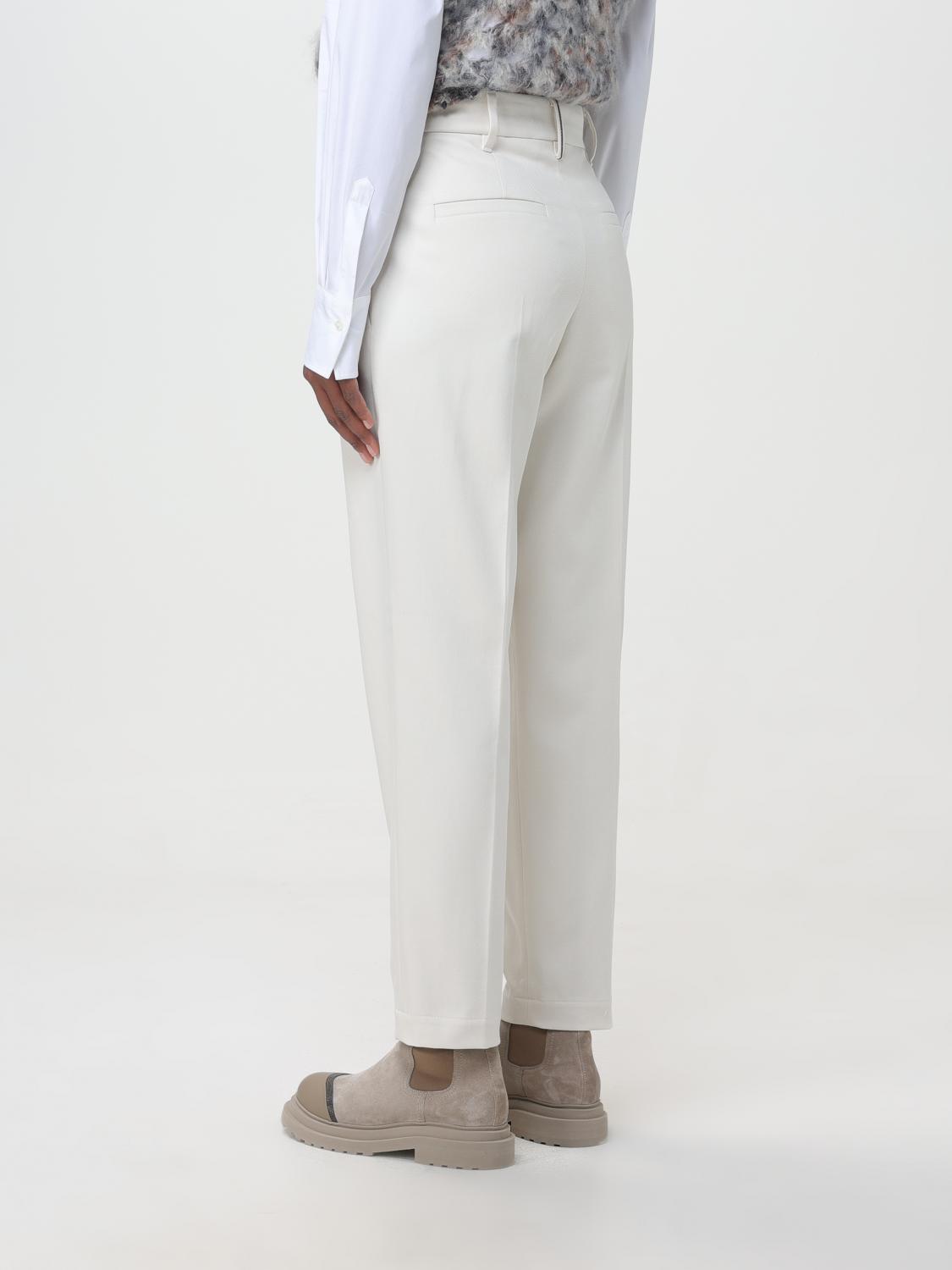 BRUNELLO CUCINELLI HOSE: Hose damen Brunello Cucinelli, Weiss 1 - Img 3