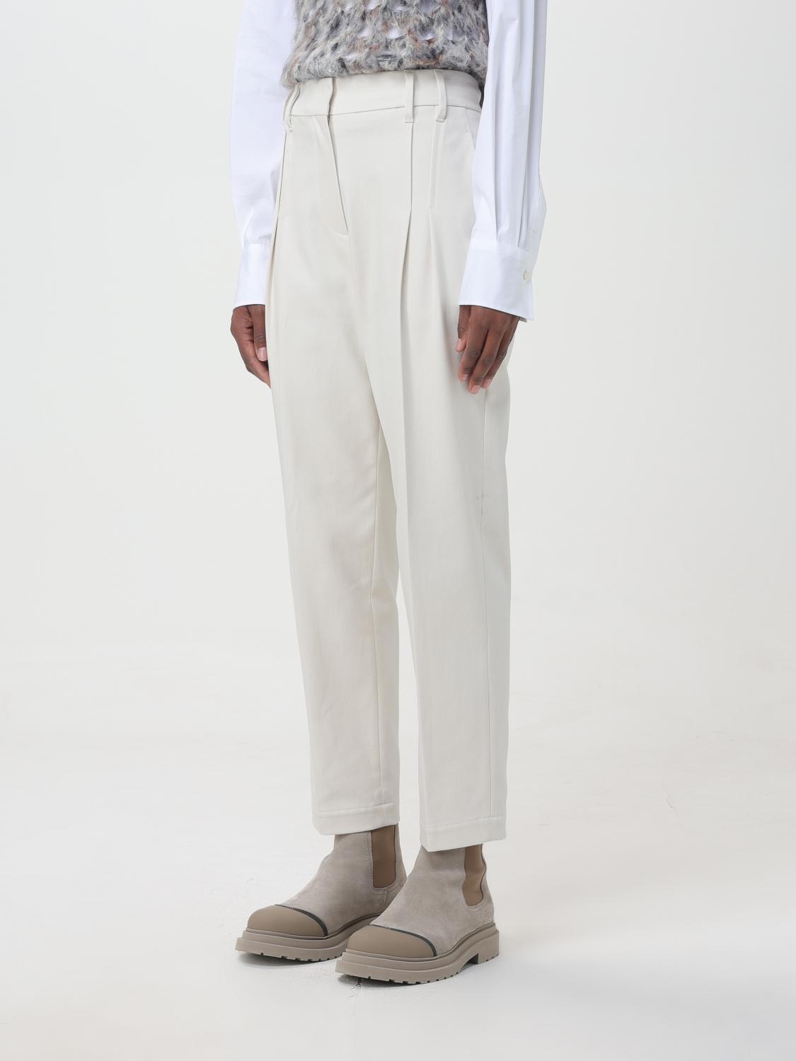 BRUNELLO CUCINELLI HOSE: Hose damen Brunello Cucinelli, Weiss 1 - Img 4