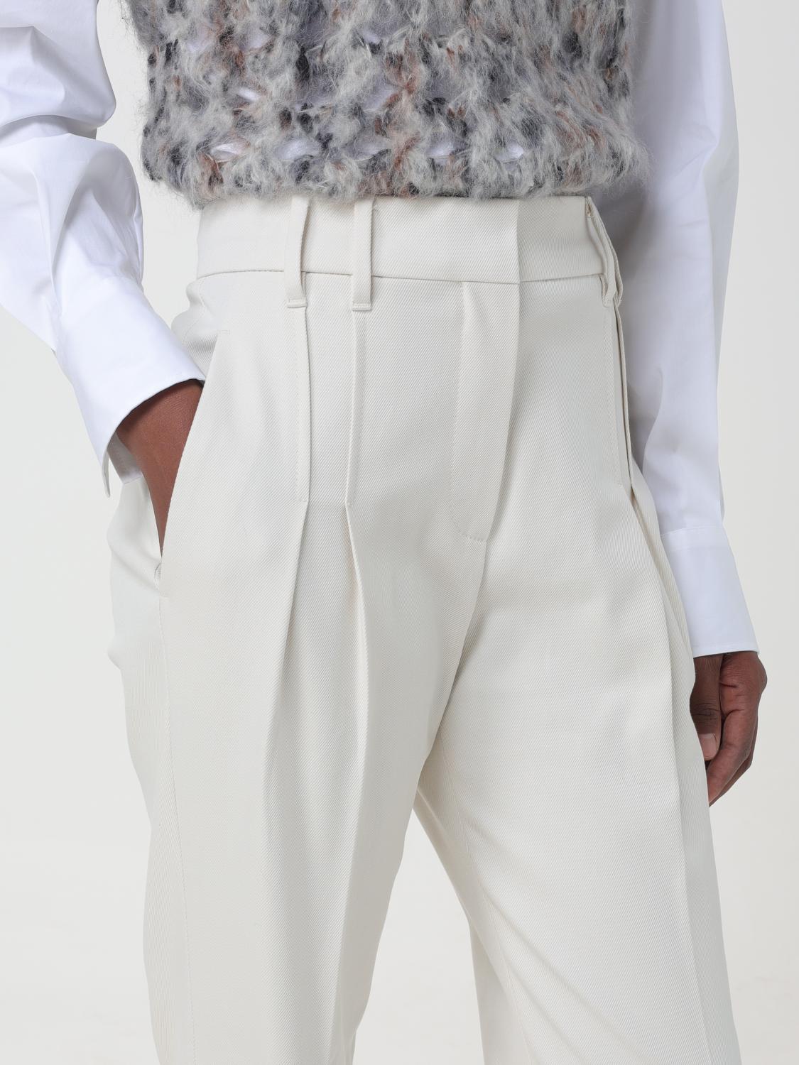 BRUNELLO CUCINELLI HOSE: Hose damen Brunello Cucinelli, Weiss 1 - Img 5