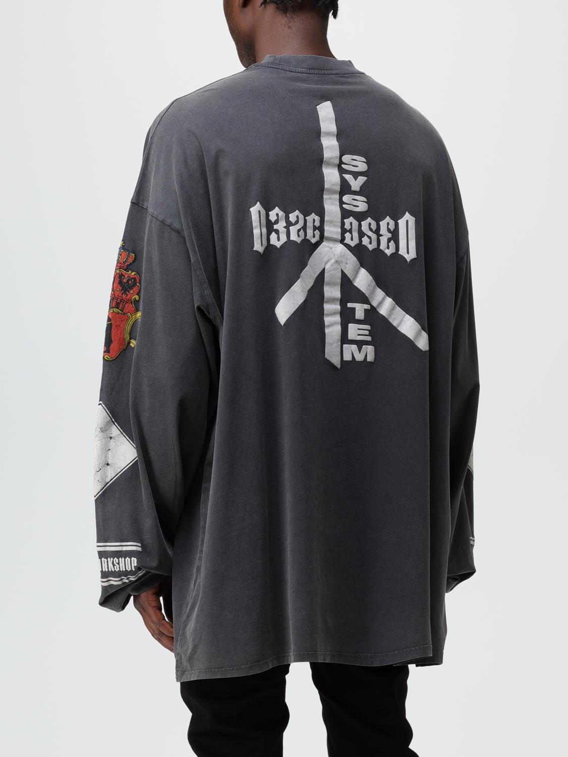 032C T-SHIRT: T-shirt men 032c, Black - Img 3