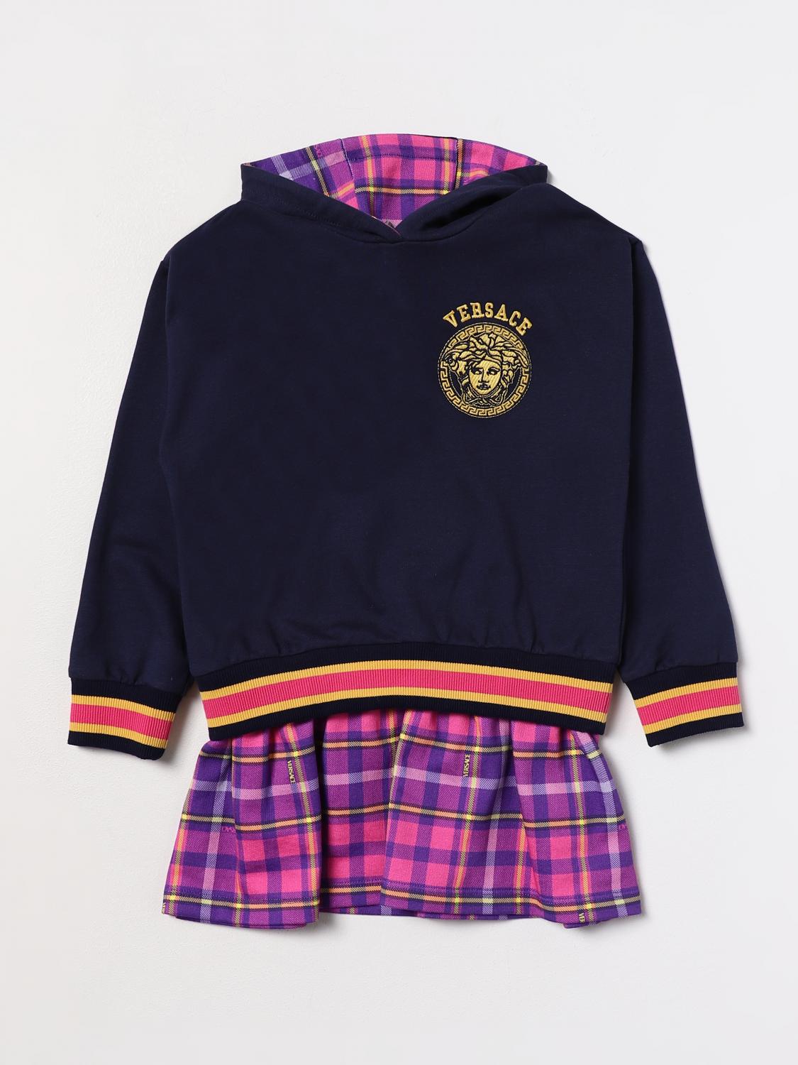 VERSACE VESTIDO: Vestido niños Versace Young, Azul Marino - Img 1