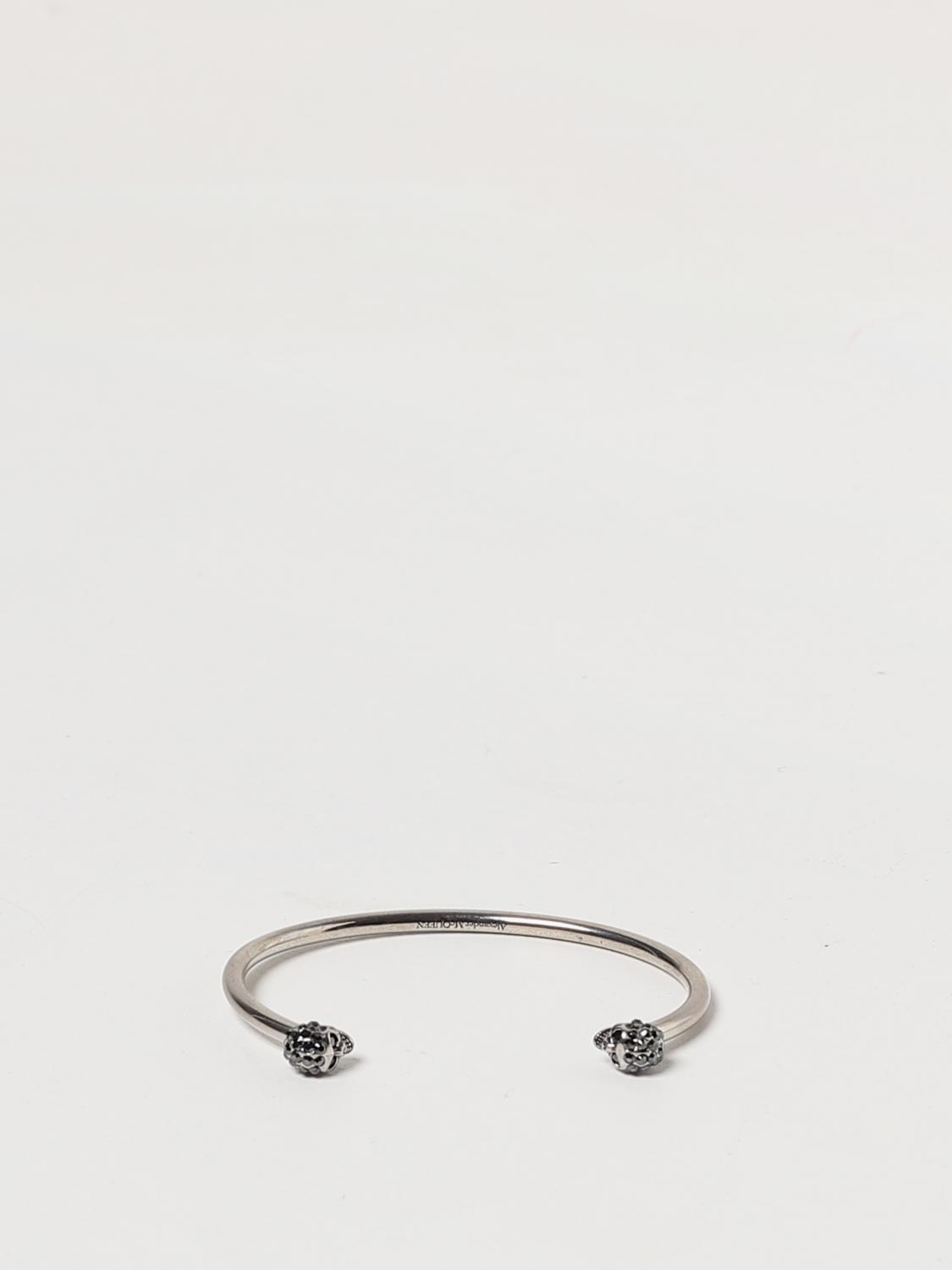 ALEXANDER McQUEENブレスレット THIN TWIN SKULL Alexander McQueen Silver Thin Twin Skull Bracelet | italist
