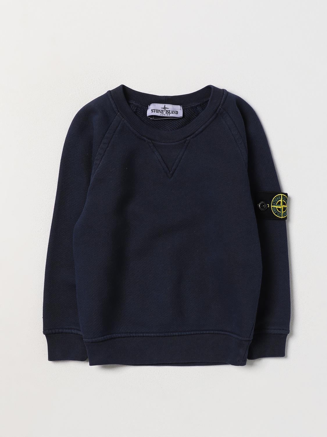 STONE ISLAND JUNIOR PULLOVER: Pullover kinder Stone Island Junior, Navy - Img 1