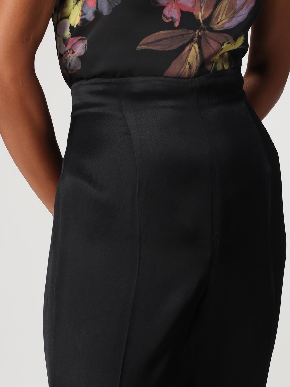 TWINSET PANTALONI: Pantalone Twinset in raso, Nero - Img 3