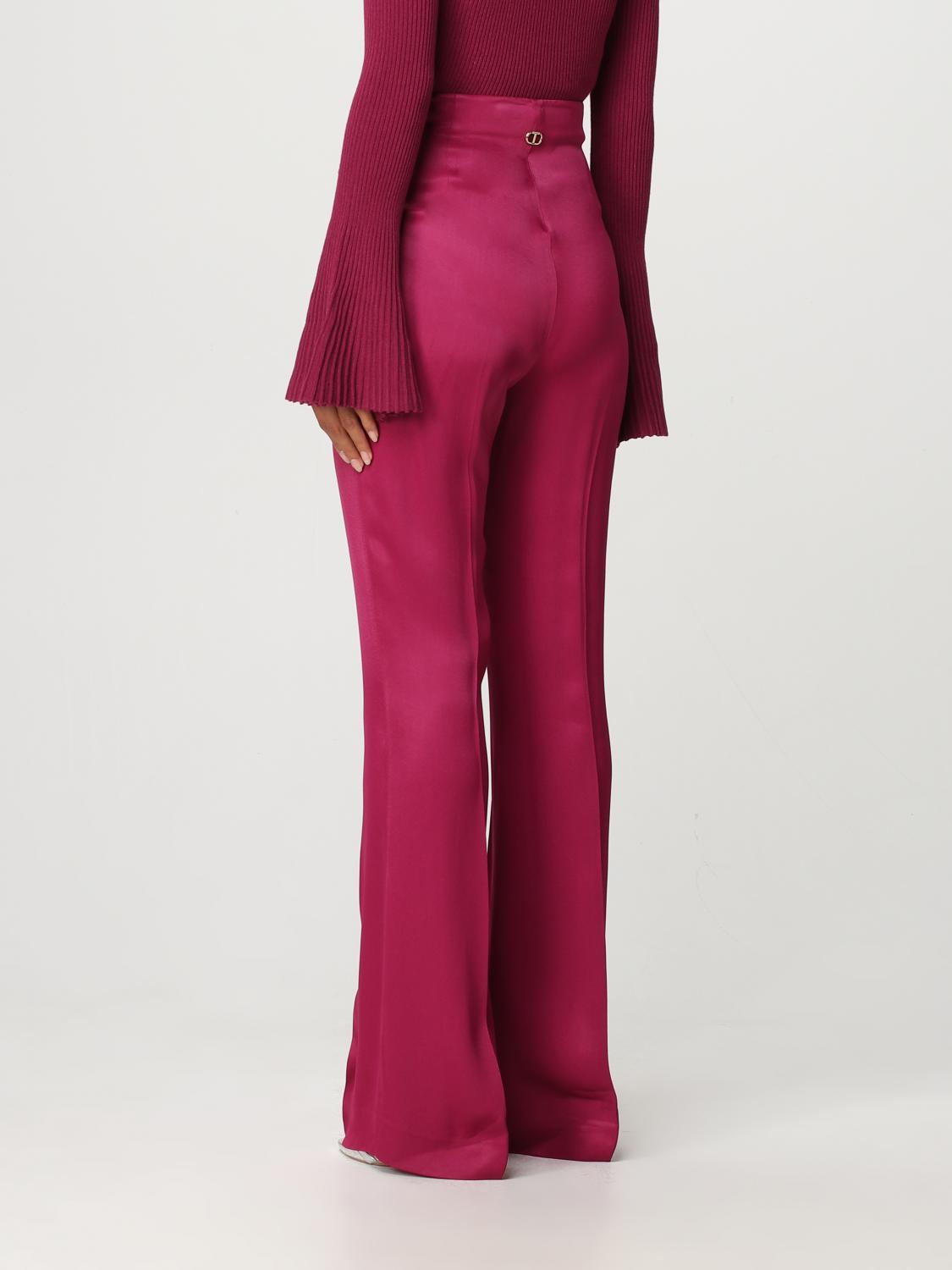 TWINSET PANTALONI: Pantalone Twinset in raso, Corallo - Img 2