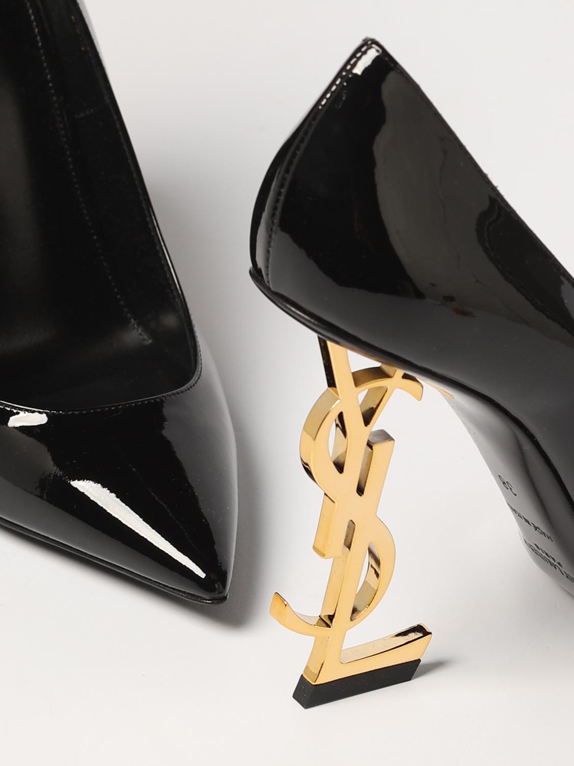 Saint Laurent Opyum pumps in patent leather with sculptural heel