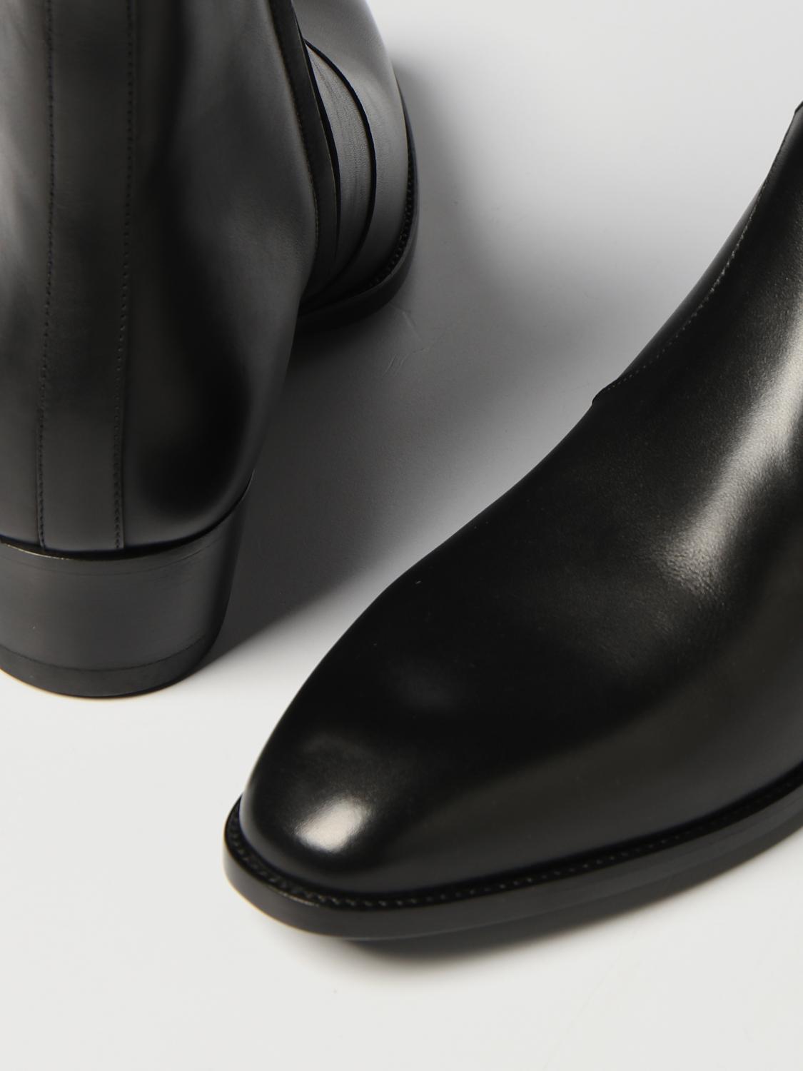 Saint Laurent Wyatt leather ankle boots with zip - Black
