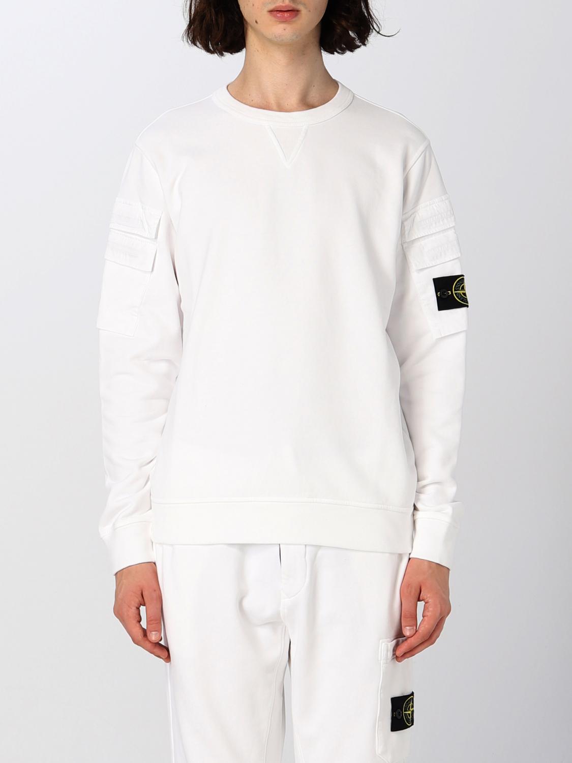 STONE ISLAND SUDADERA: Sudadera hombre Stone Island, Blanco - Img 1