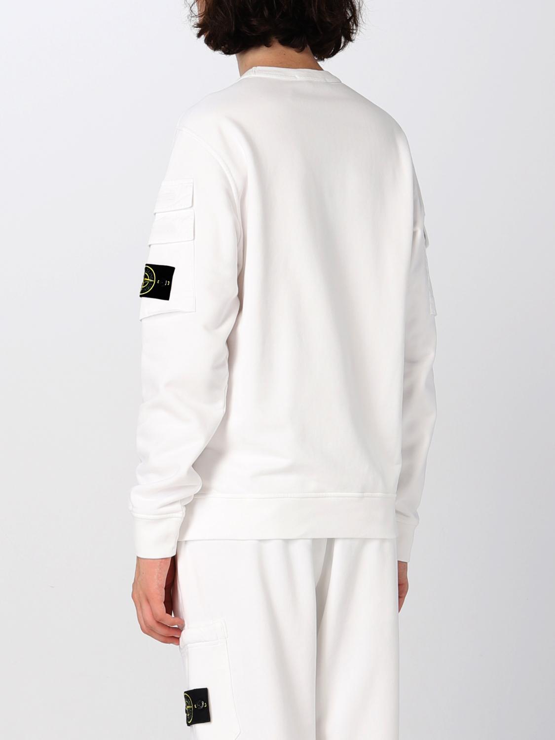 STONE ISLAND SUDADERA: Sudadera hombre Stone Island, Blanco - Img 3