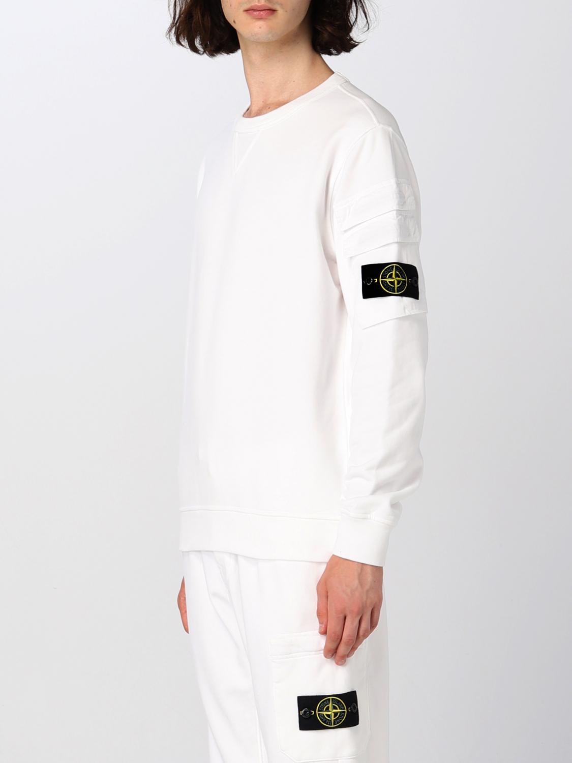 STONE ISLAND SUDADERA: Sudadera hombre Stone Island, Blanco - Img 4