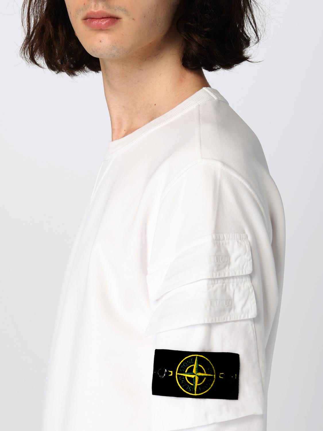 STONE ISLAND SUDADERA: Sudadera hombre Stone Island, Blanco - Img 5