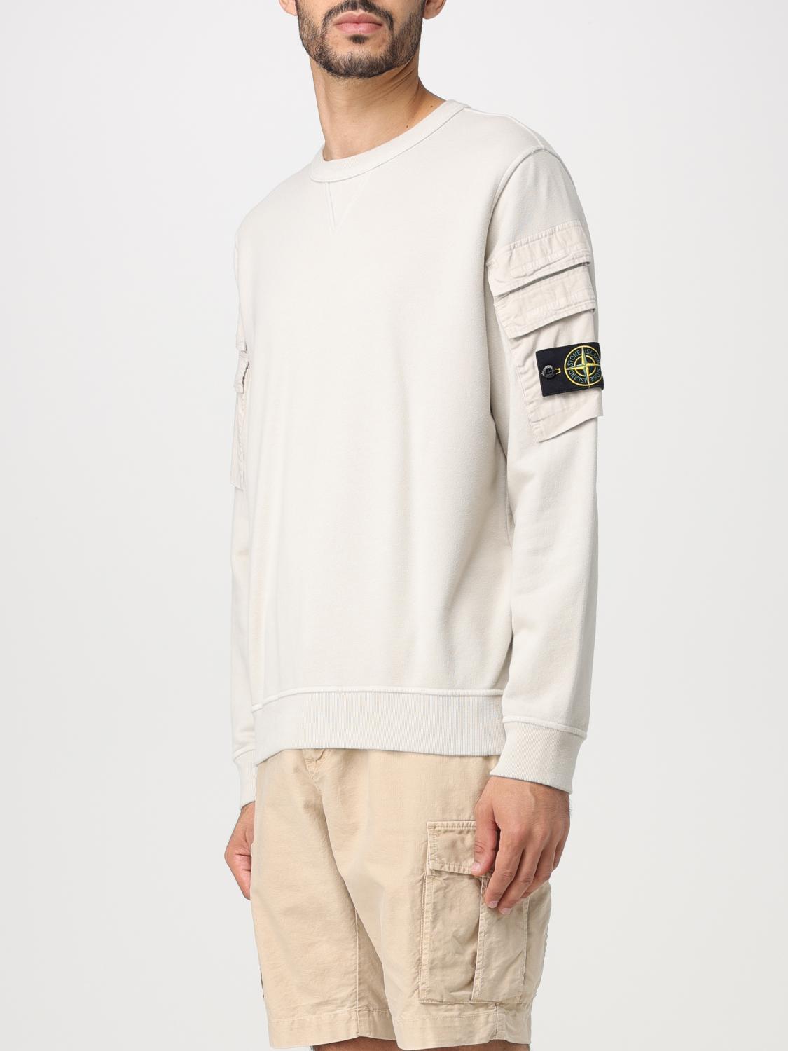 STONE ISLAND SUDADERA: Sudadera hombre Stone Island, Blanco 1 - Img 4