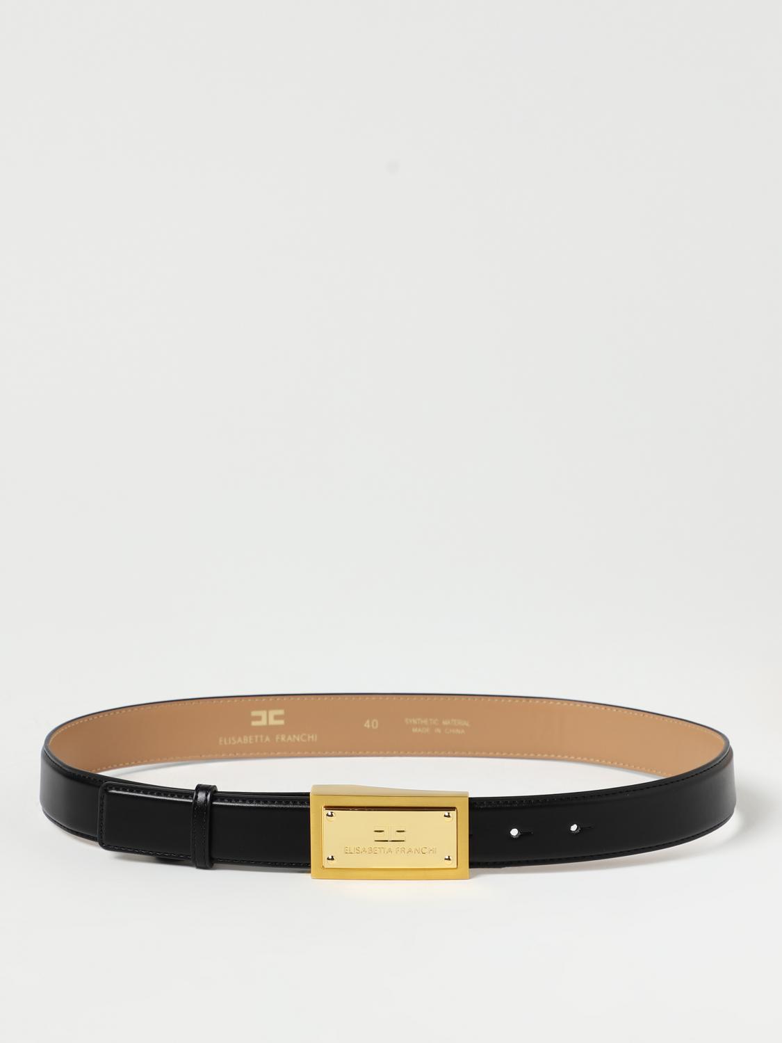 Elisabetta Franchi Outlet: belt in synthetic leather - Black
