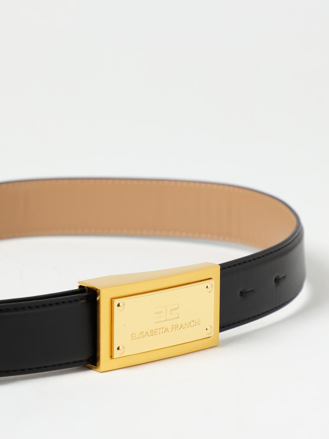 Elisabetta Franchi Outlet: belt in synthetic leather - Black