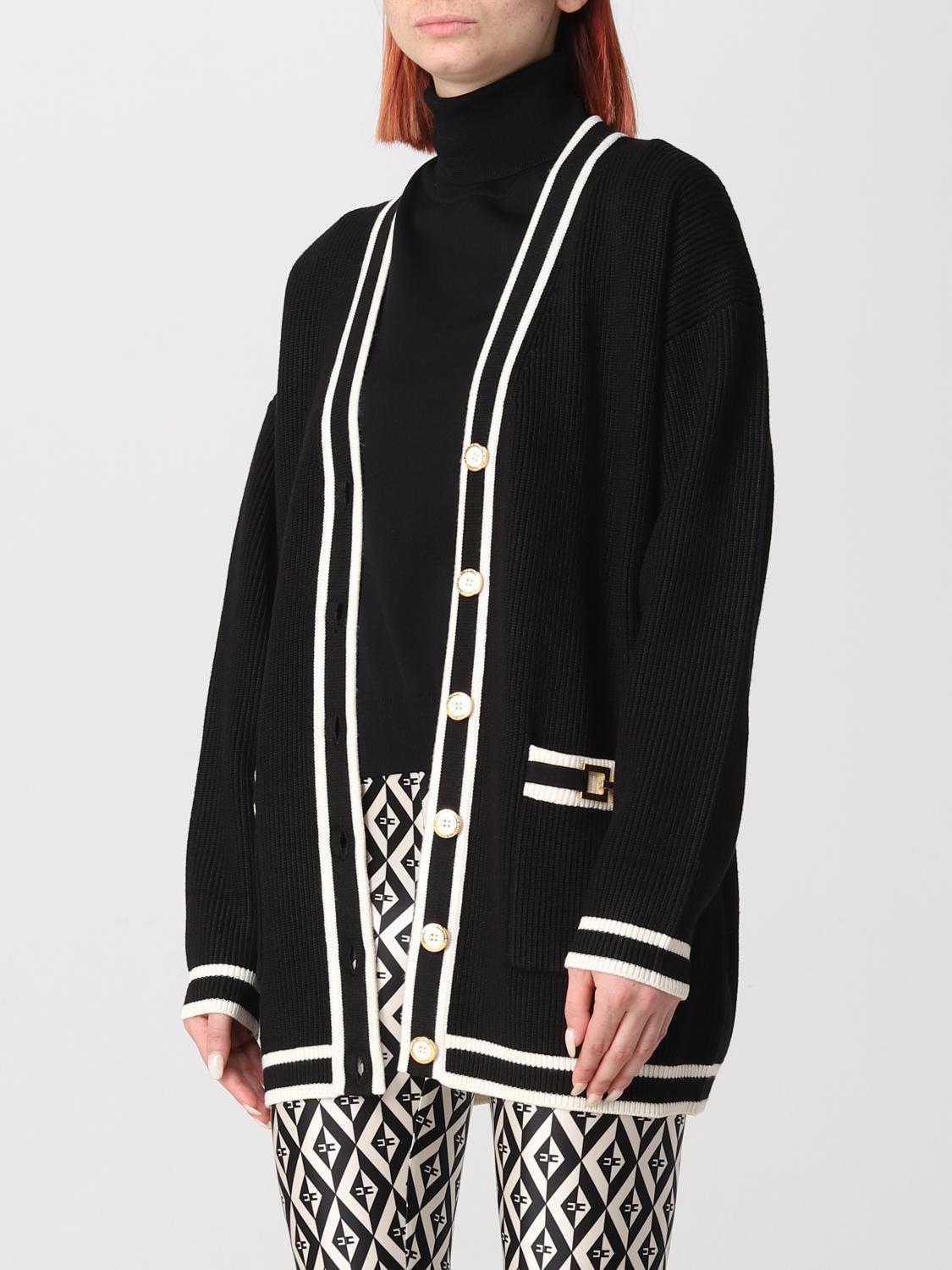 ELISABETTA FRANCHI CARDIGAN: Sweater woman Elisabetta Franchi, Black - Img 3