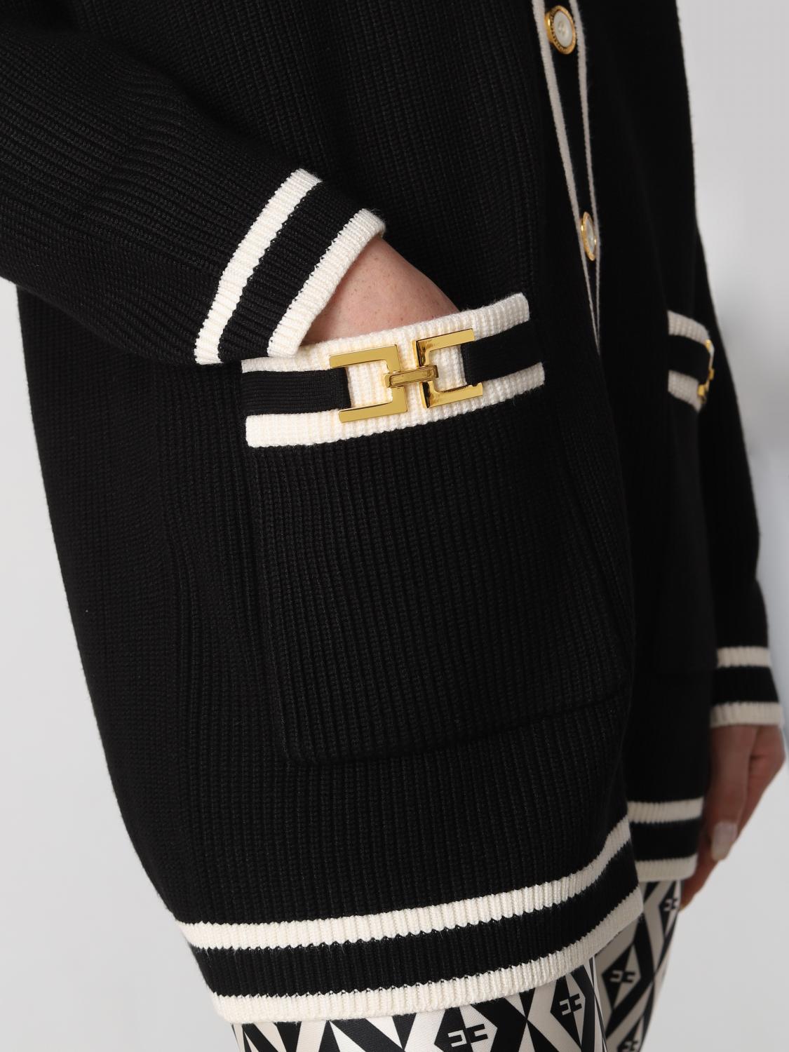 ELISABETTA FRANCHI CARDIGAN: Sweater woman Elisabetta Franchi, Black - Img 4