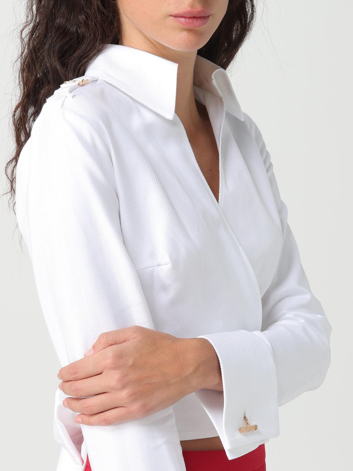 ELISABETTA FRANCHI CAMISA: Camisa mujer Elisabetta Franchi, Blanco - Img 3