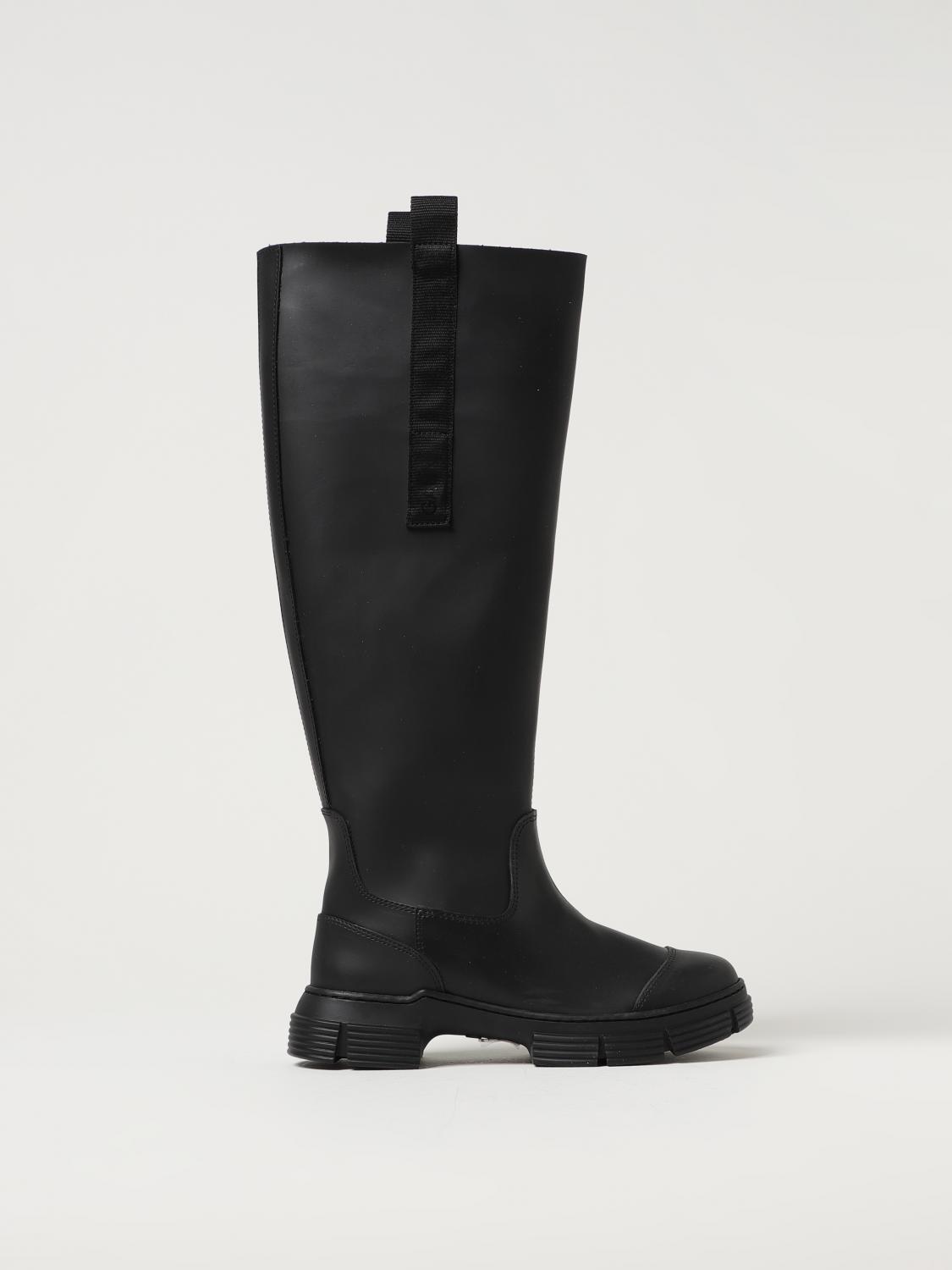 GANNI BOOTS: Country Ganni boots in recycled rubber, Black - Img 1