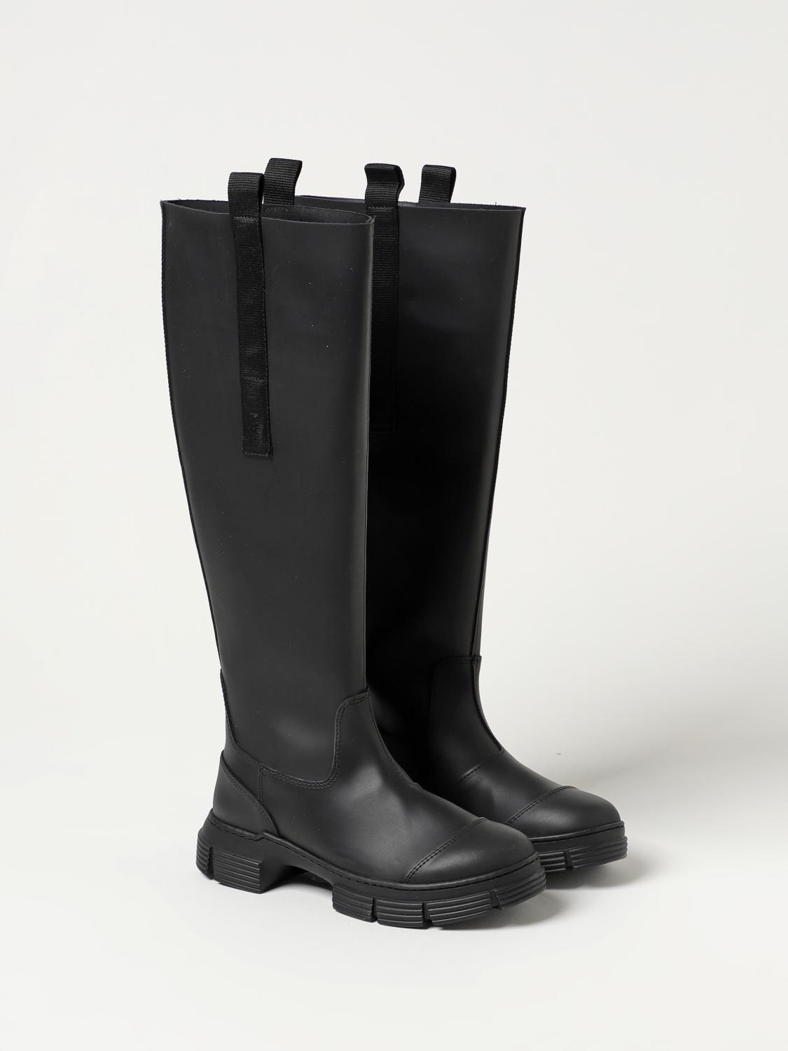 GANNI BOOTS: Country Ganni boots in recycled rubber, Black - Img 2