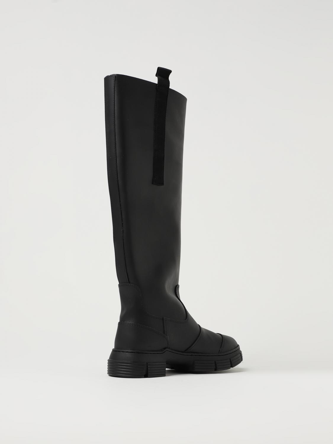 GANNI BOOTS: Country Ganni boots in recycled rubber, Black - Img 3