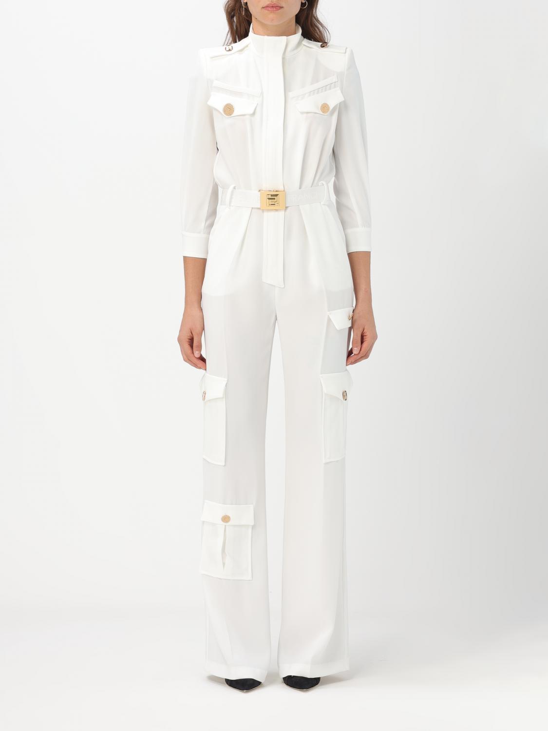 ELISABETTA FRANCHI JUMPSUIT: Dress woman Elisabetta Franchi, White - Img 1
