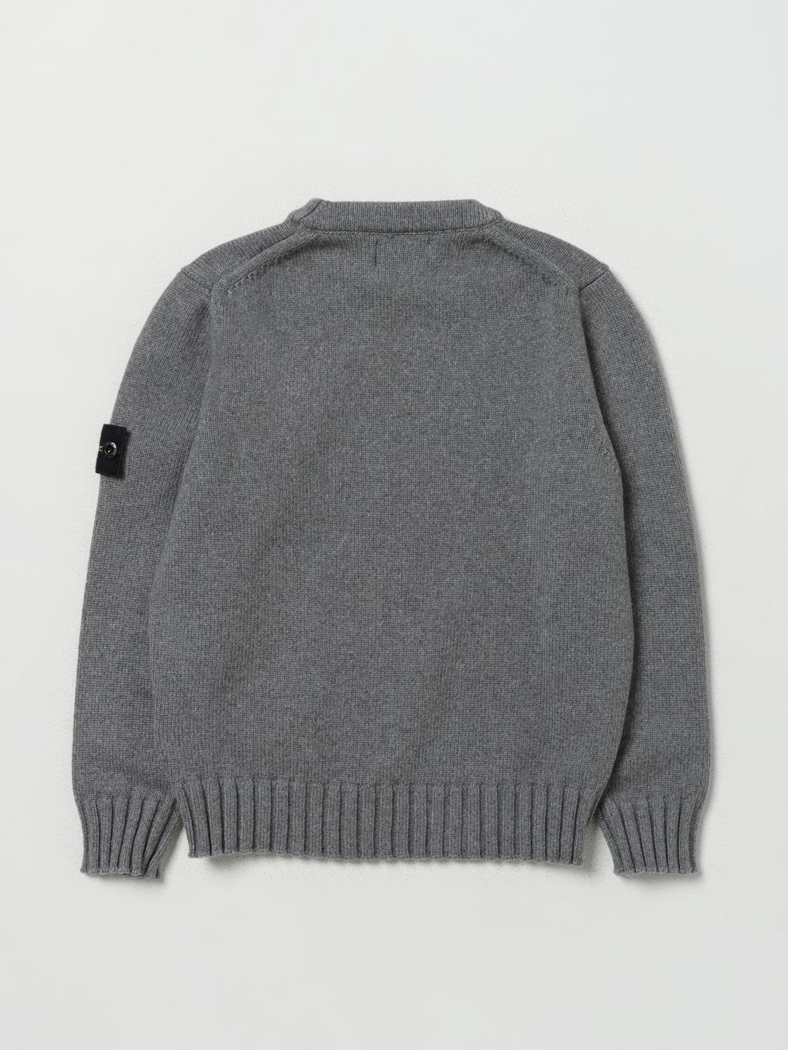STONE ISLAND JUNIOR PULLOVER: Pullover kinder Stone Island Junior, Grau - Img 2