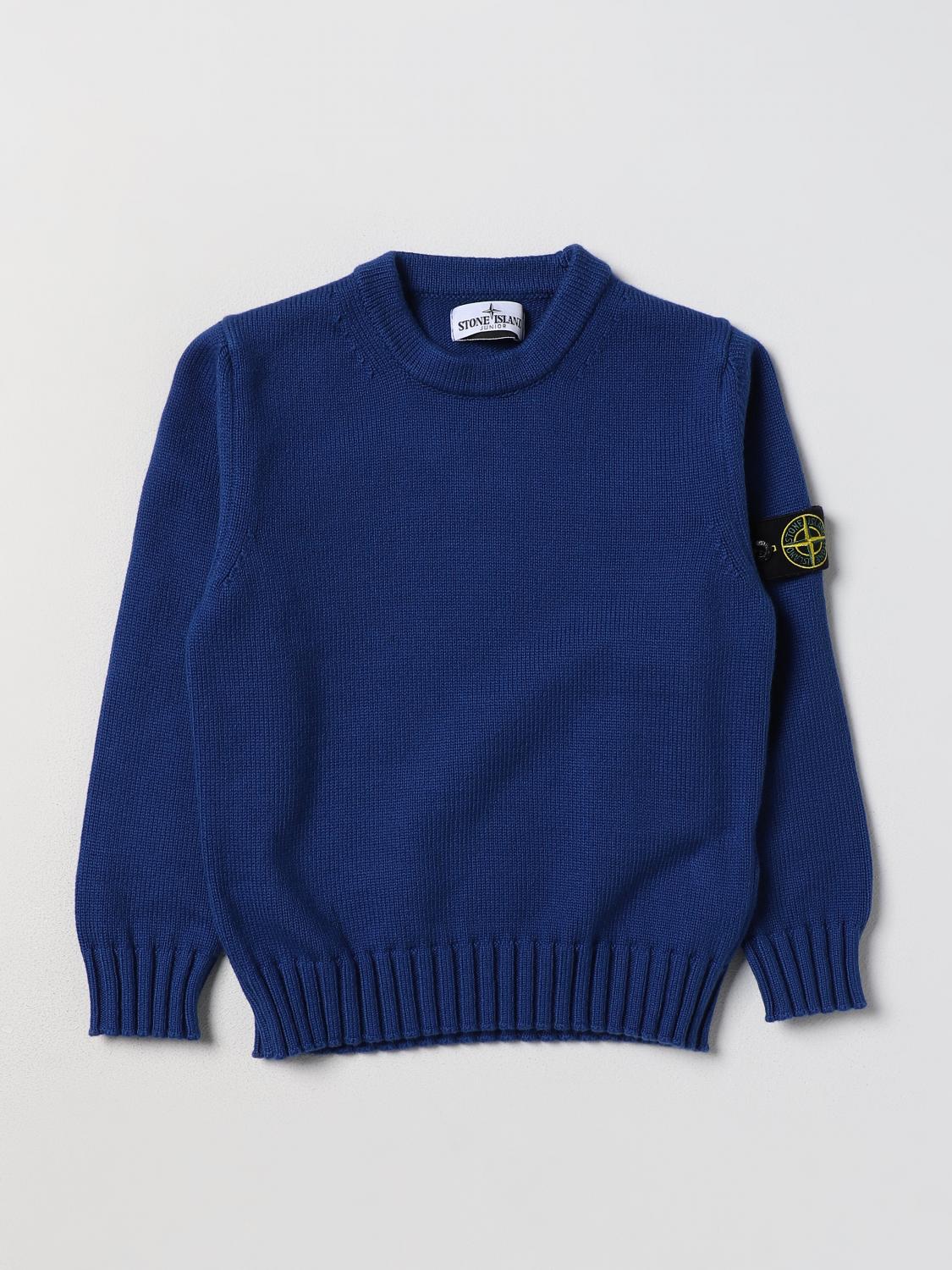 STONE ISLAND JUNIOR PULLOVER: Pullover kinder Stone Island Junior, Navy - Img 1
