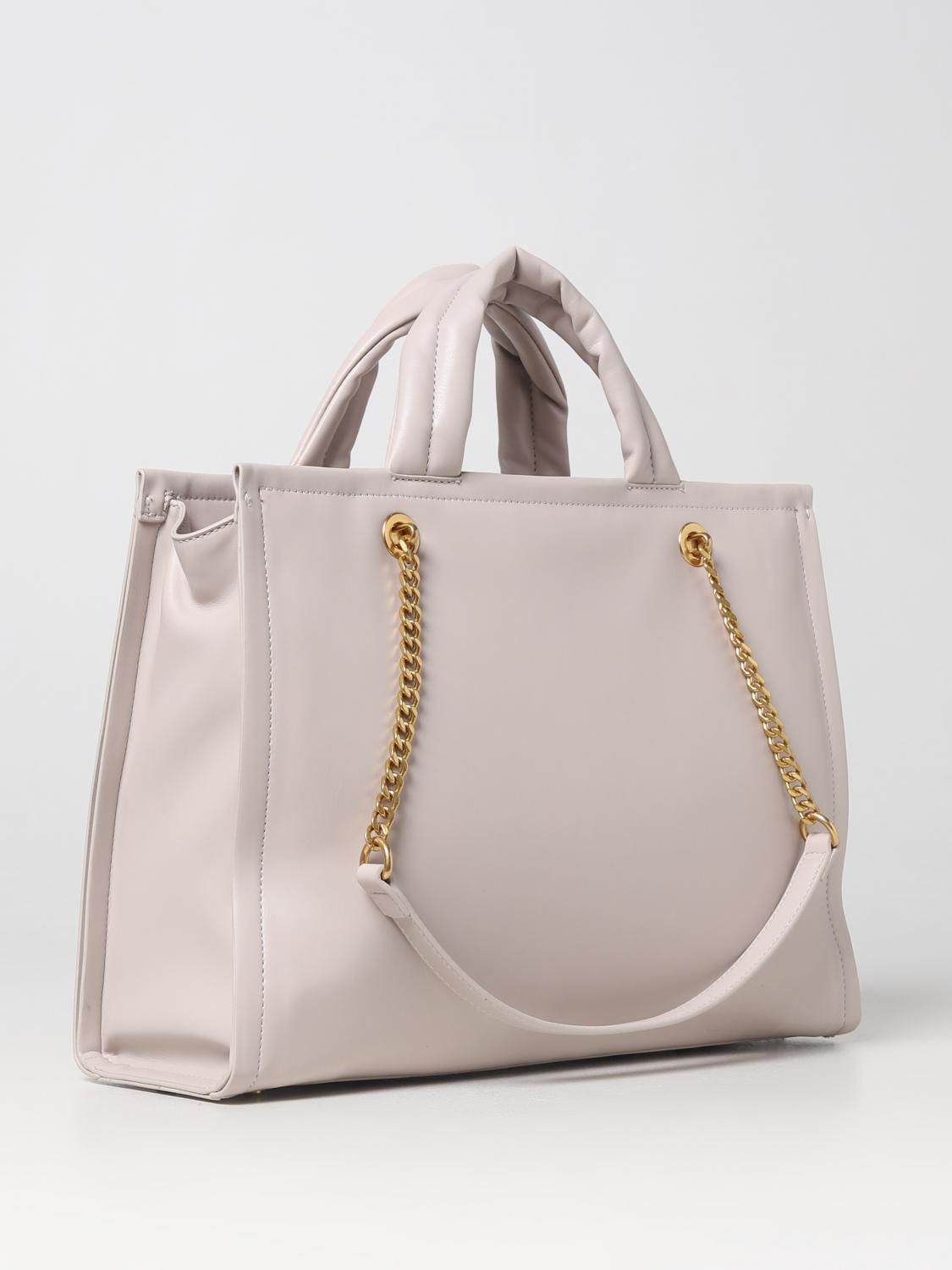 LIU JO BORSA TOTE: Borsa Liu Jo in nappa sintetica con motivo monogram, Beige - Img 2