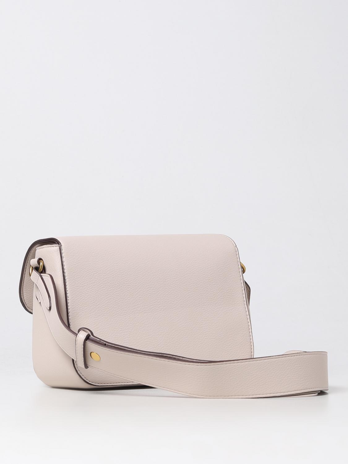 LIU JO BORSA A TRACOLLA: Borsa Liu Jo in pelle sintetica bottalata con morsetto, Beige - Img 2