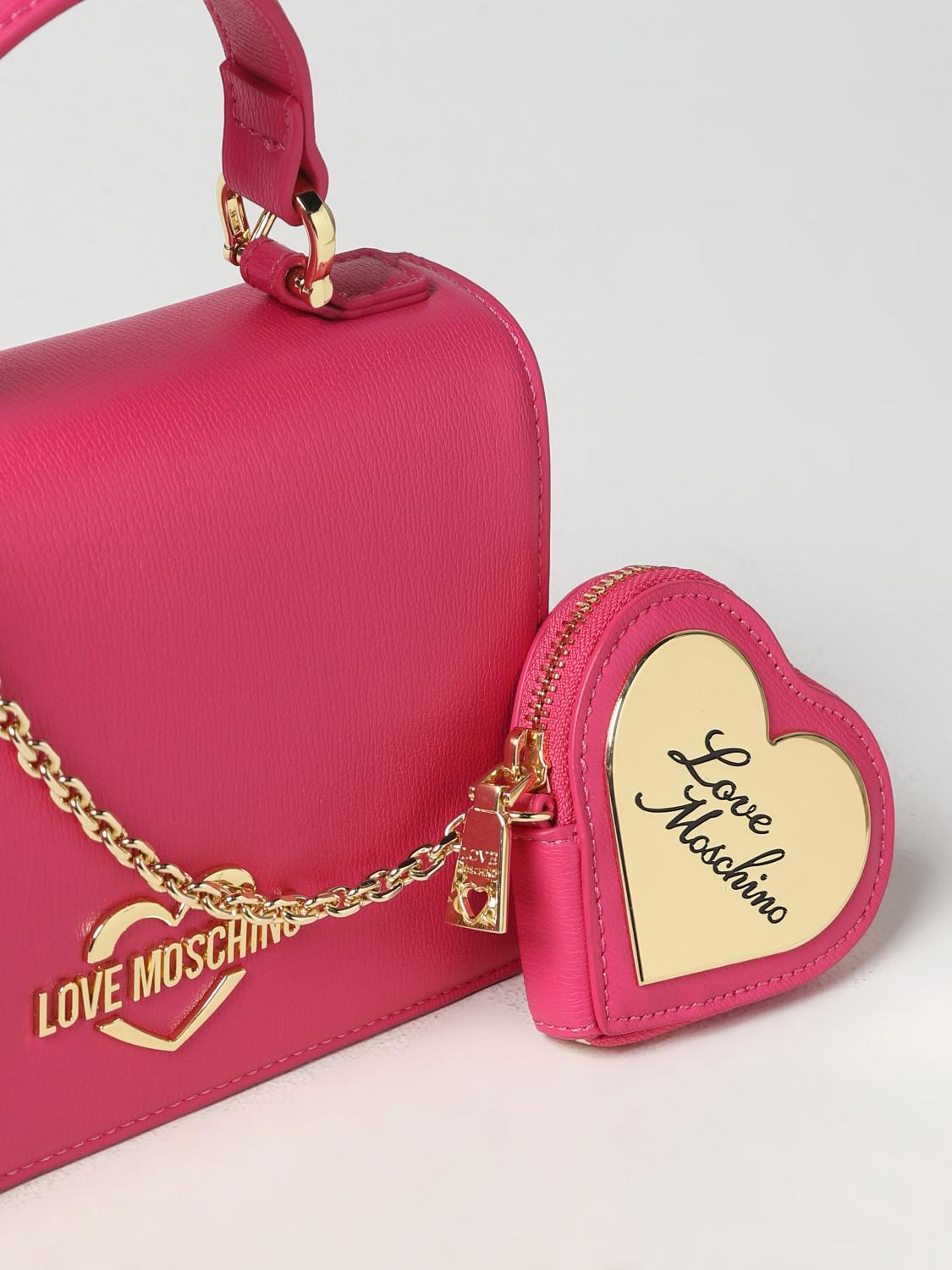MOSCHINO❤ Love Moschino bag in synthetic leather with clutch - Fuchsia