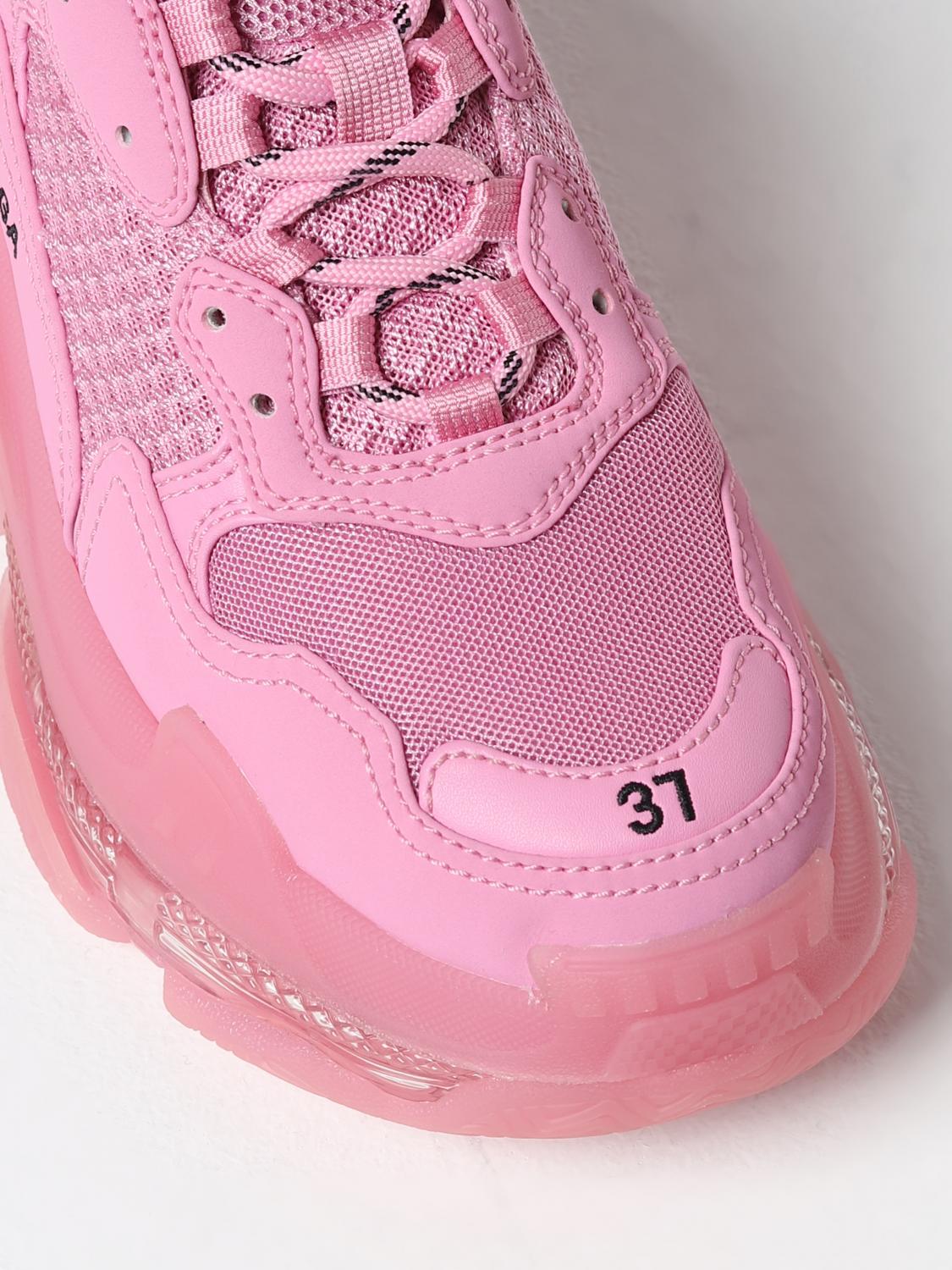 Balenciaga Triple S sneakers in synthetic leather and mesh - Pink